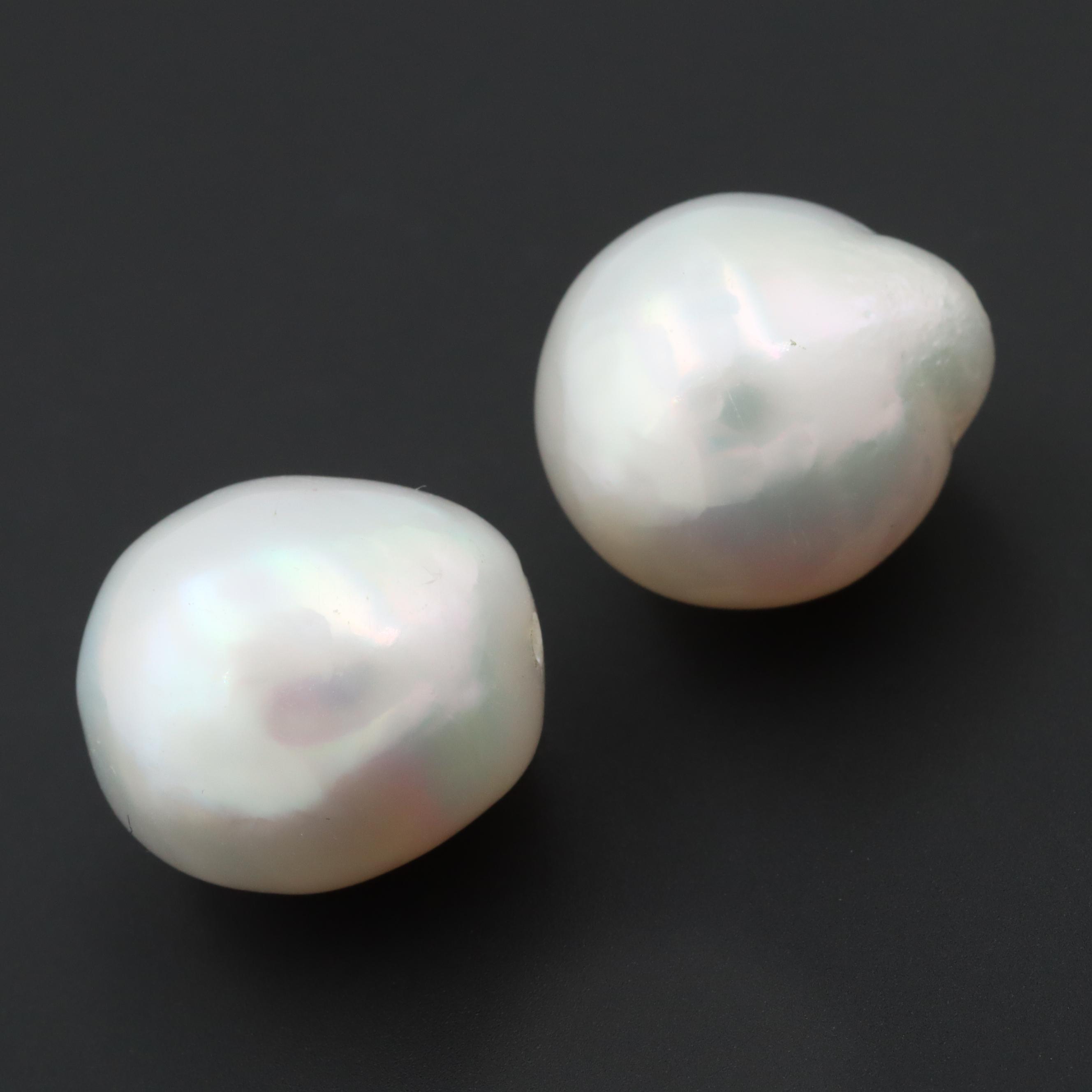 Loose Half Drilled Drop Shaped Cultured Pearls