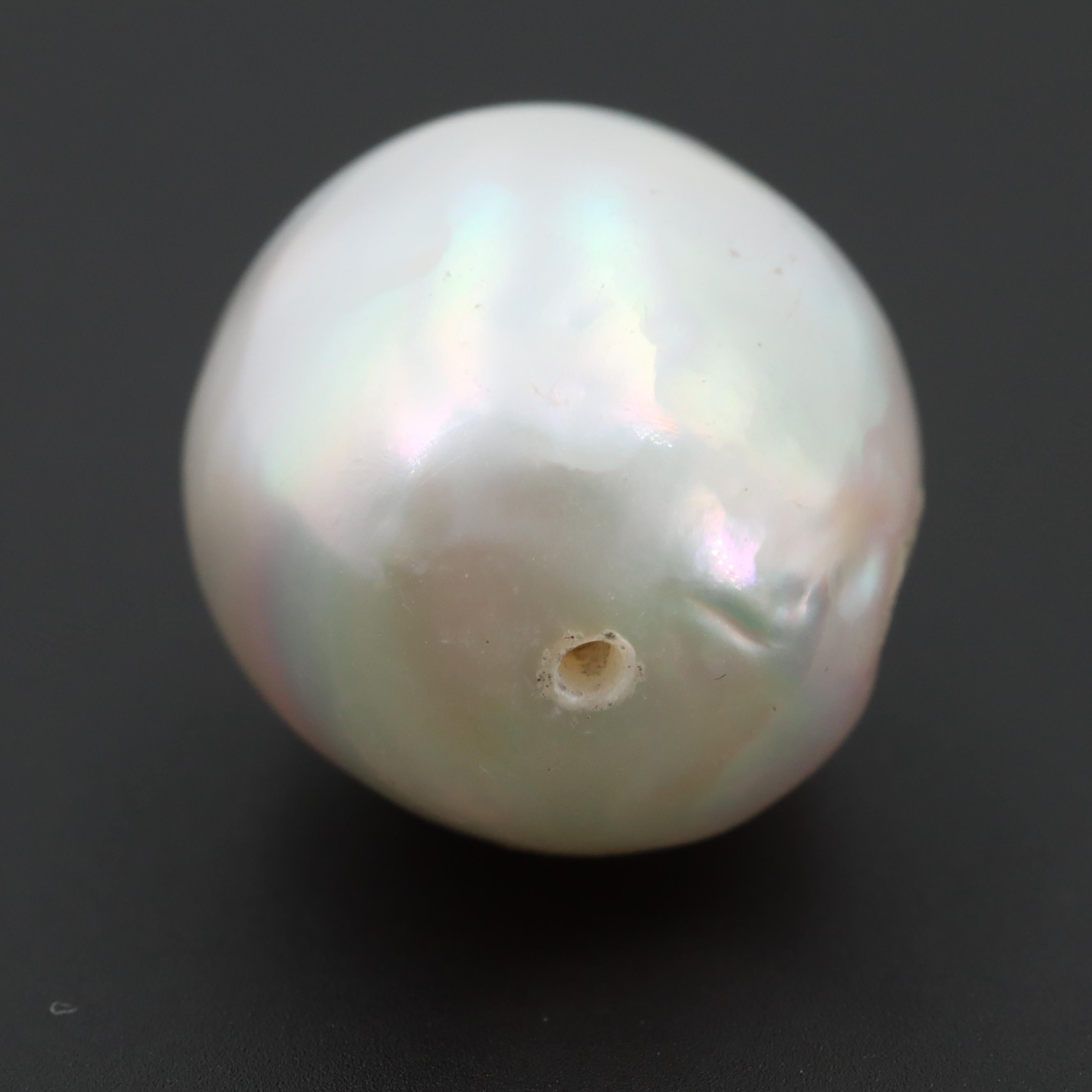 Loose Half Drilled Drop Shaped Cultured Pearls