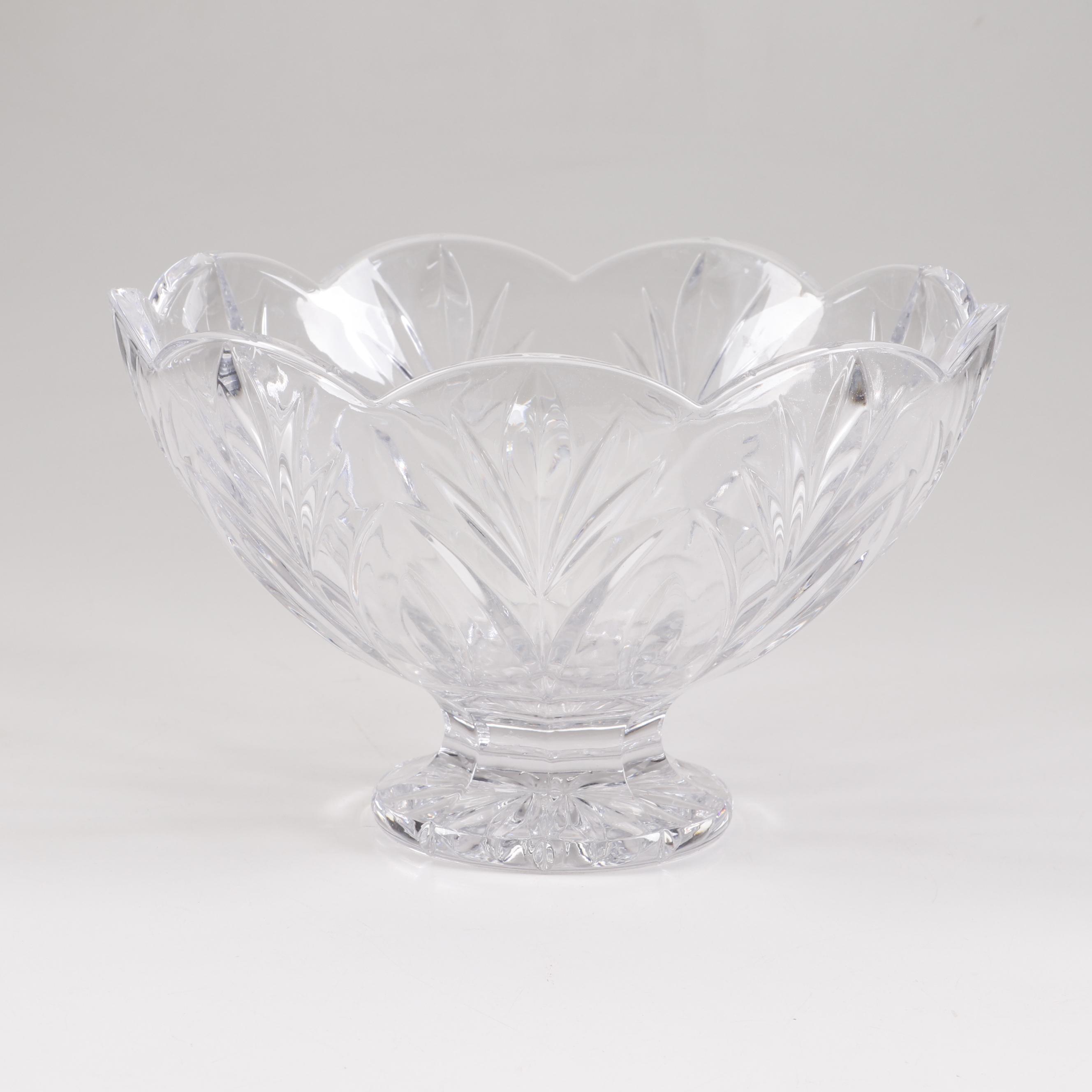 Waterford Crystal Pedestal Fruit Bowl, Creamer, and Sugar Bowl Set