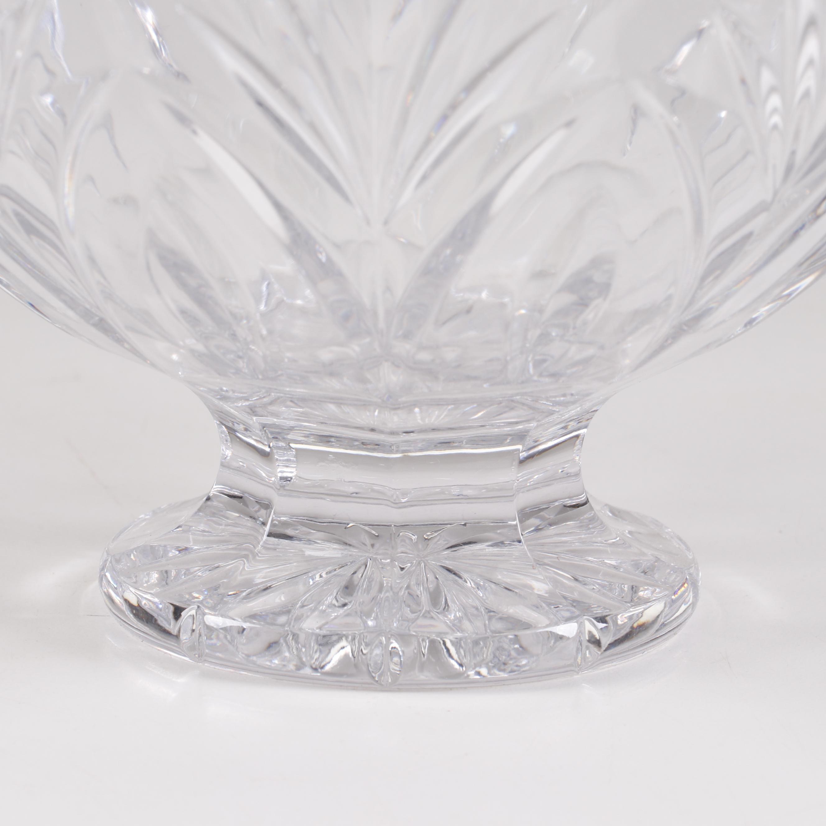 Waterford Crystal Pedestal Fruit Bowl, Creamer, and Sugar Bowl Set
