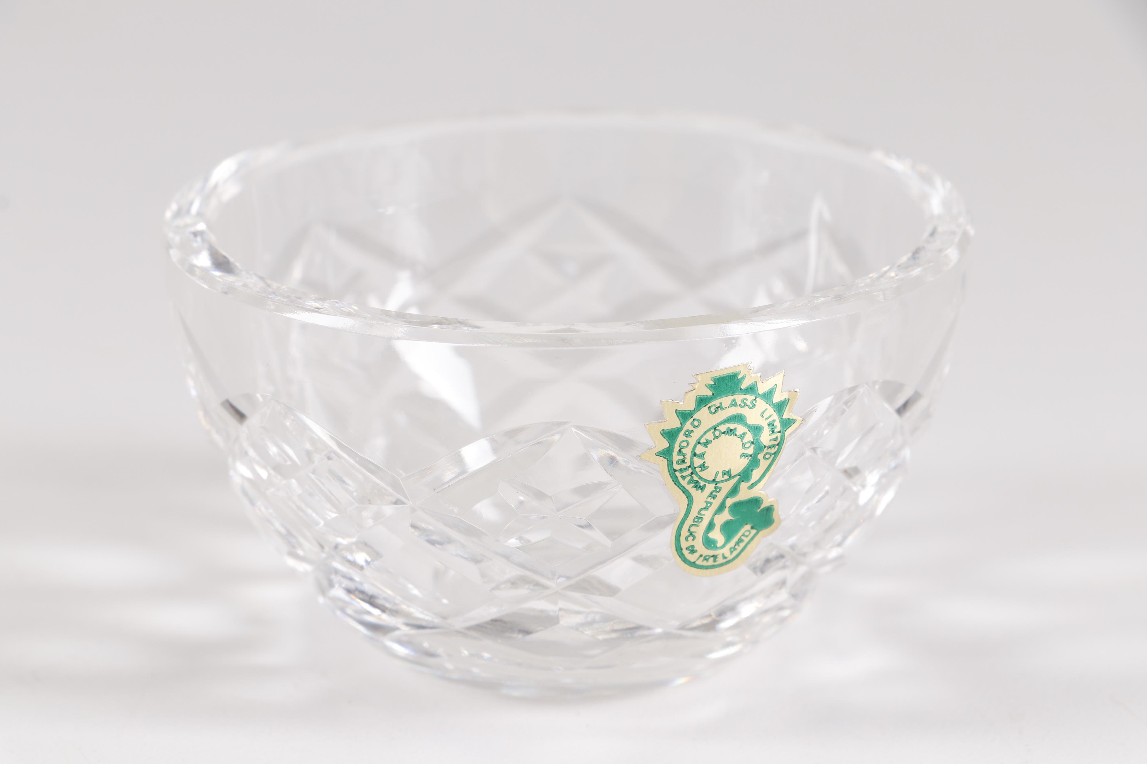 Waterford Crystal Pedestal Fruit Bowl, Creamer, and Sugar Bowl Set