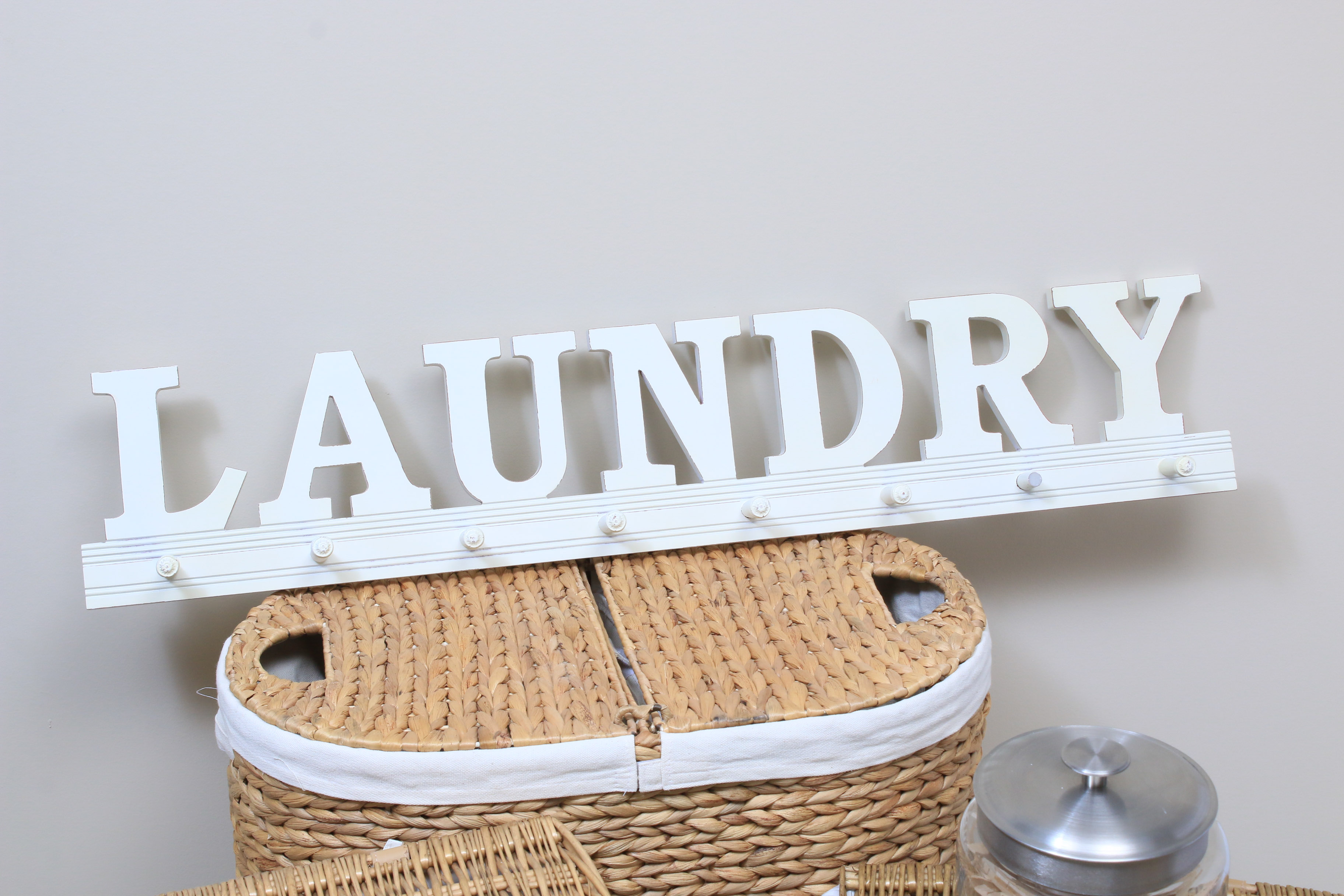 Contemporary Laundry Room Wall Hook and Hampers EBTH