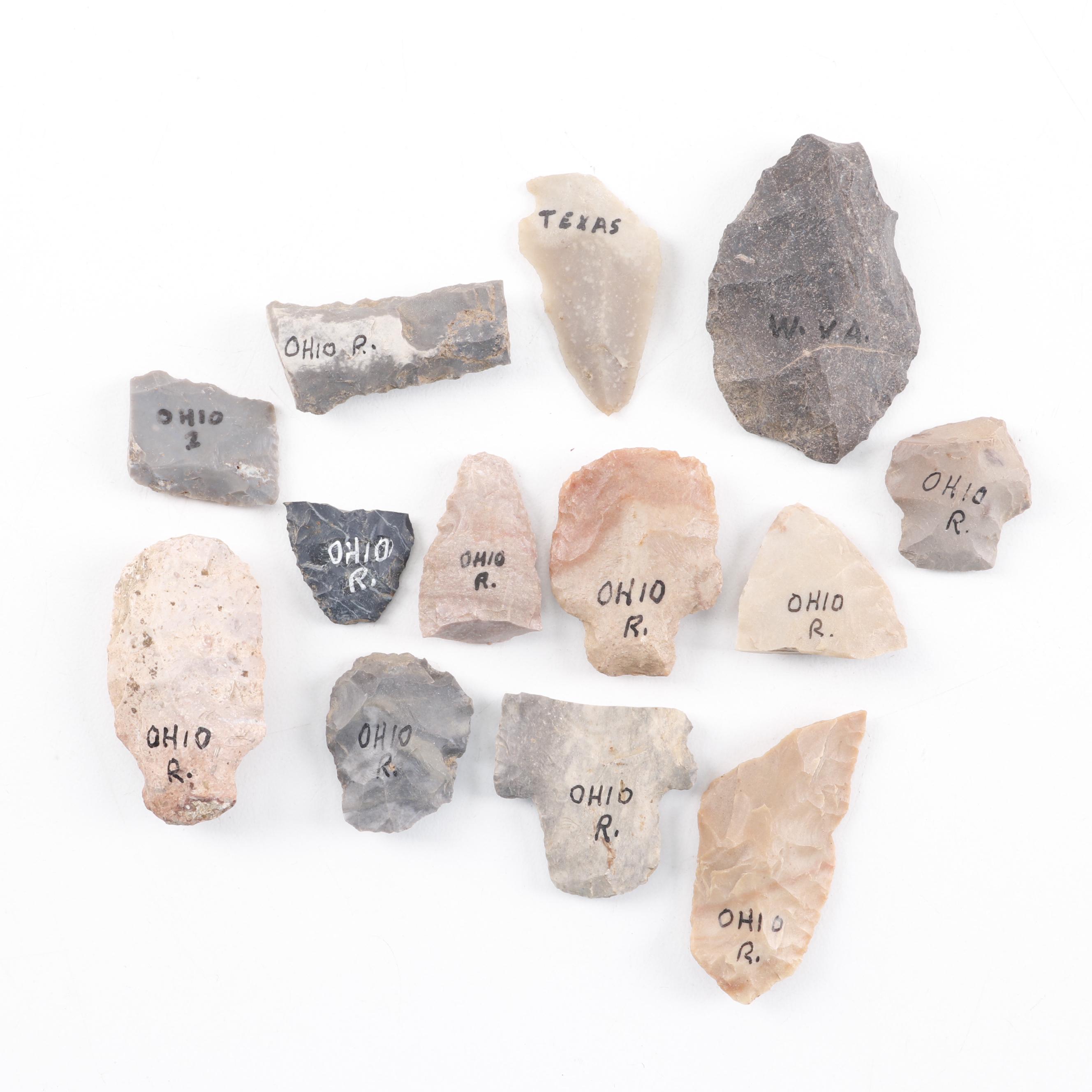 Native American Projectile Points and Lithic Debitage,  Ohio and West Virginia