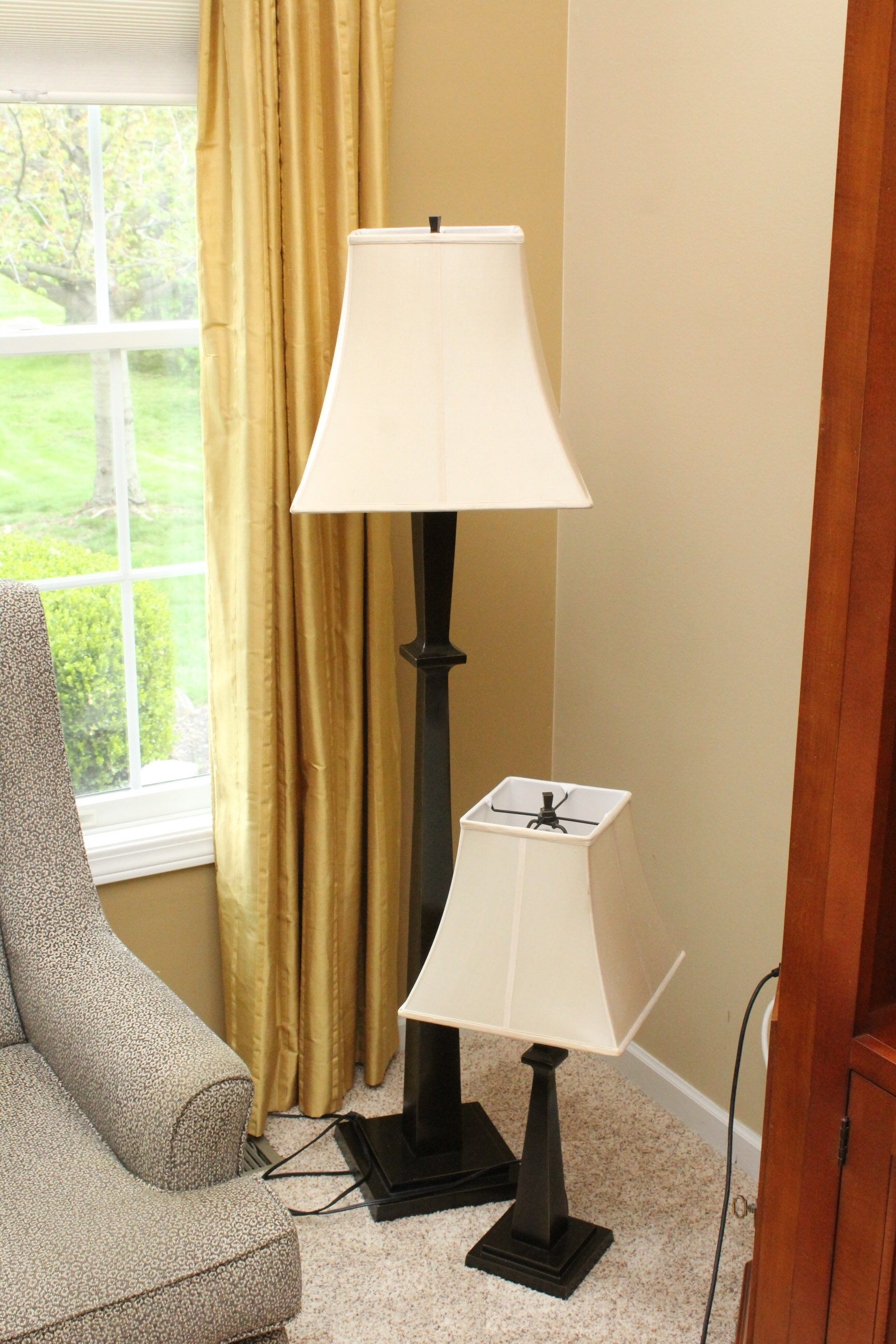 Contemporary Metal Floor and Table Lamps