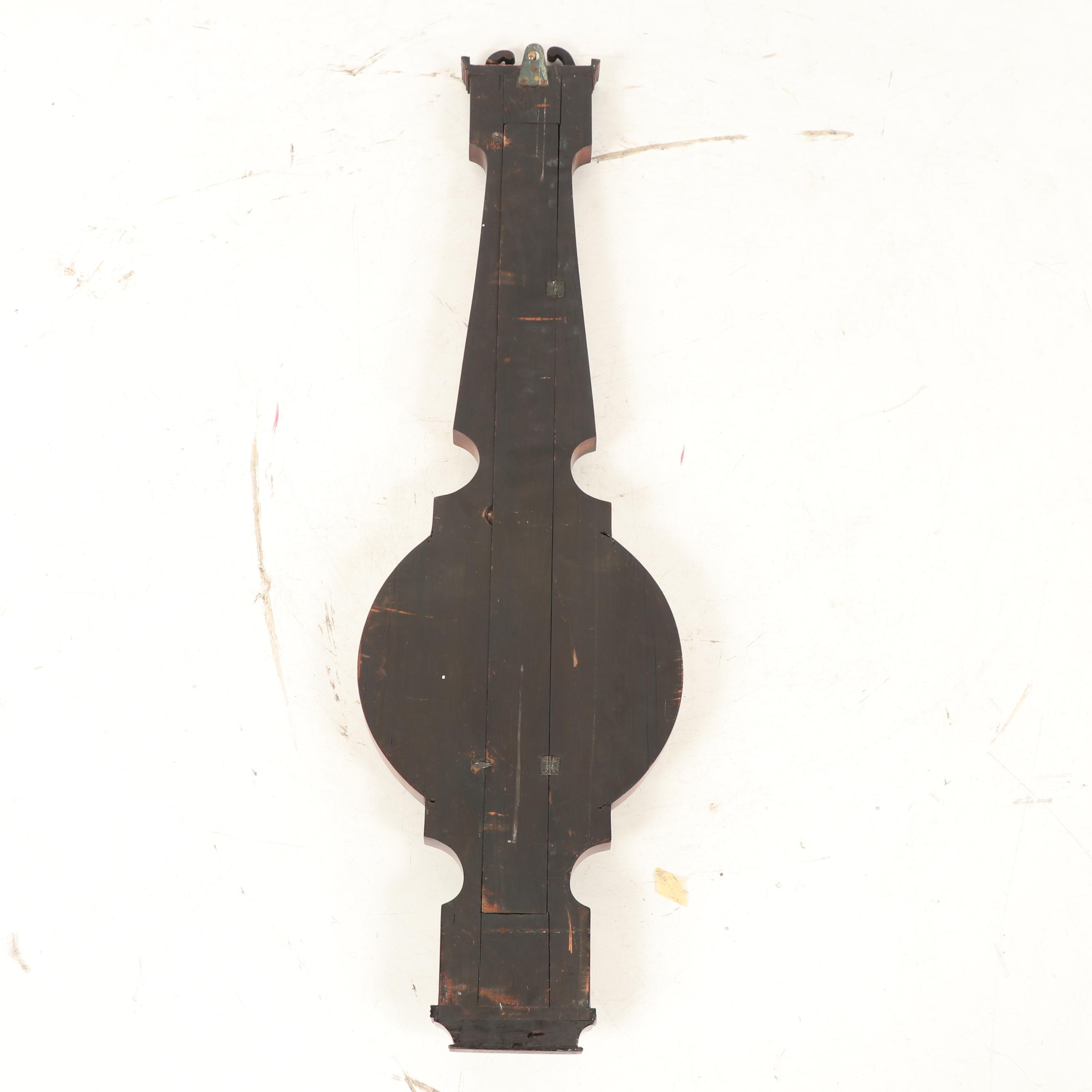 J Hepper Leeds Banjo Barometer Weather Station with Mother-of-Pearl Inlay, 1840s