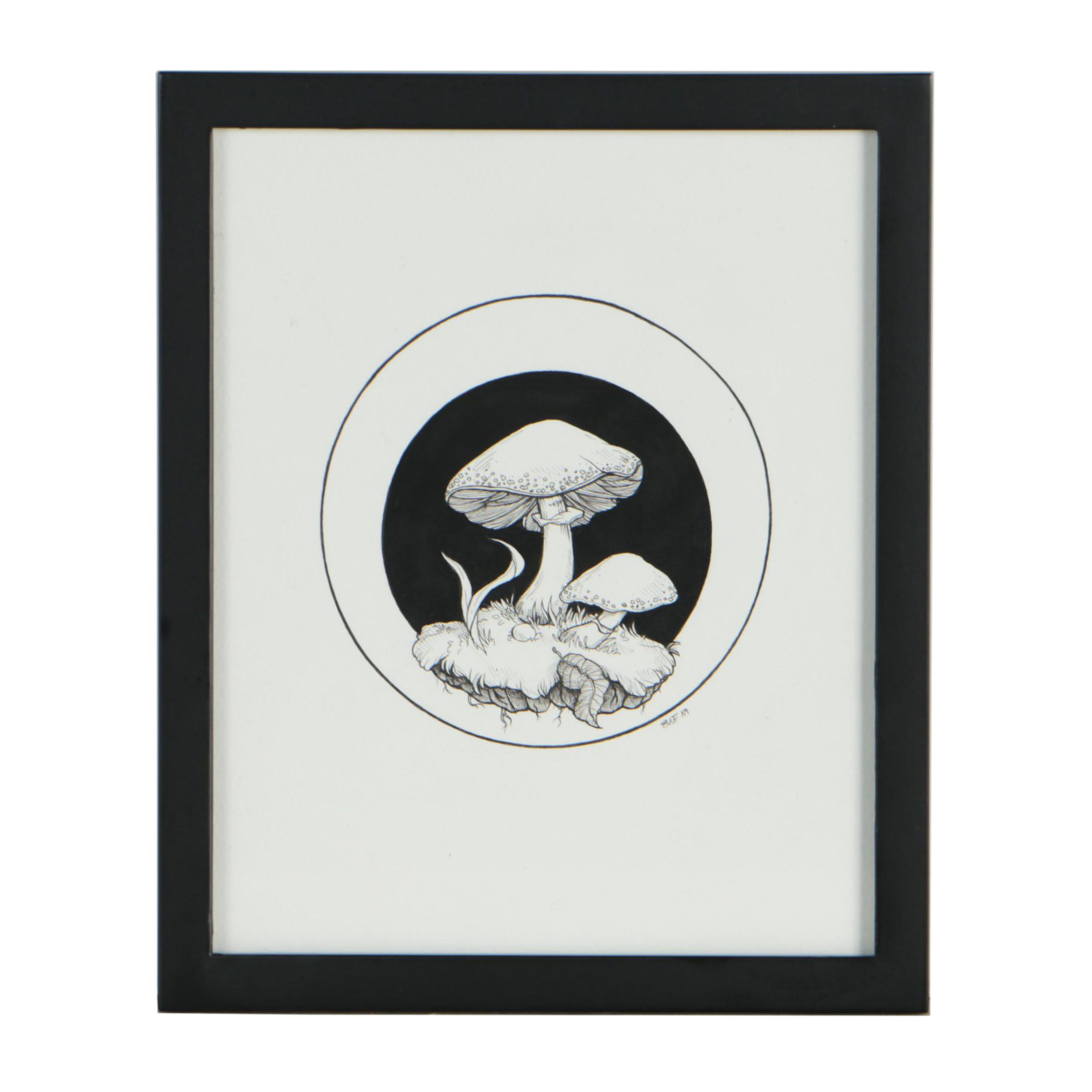 Shannon Fitch Embellished Ink Drawing "Tedious and Brief"