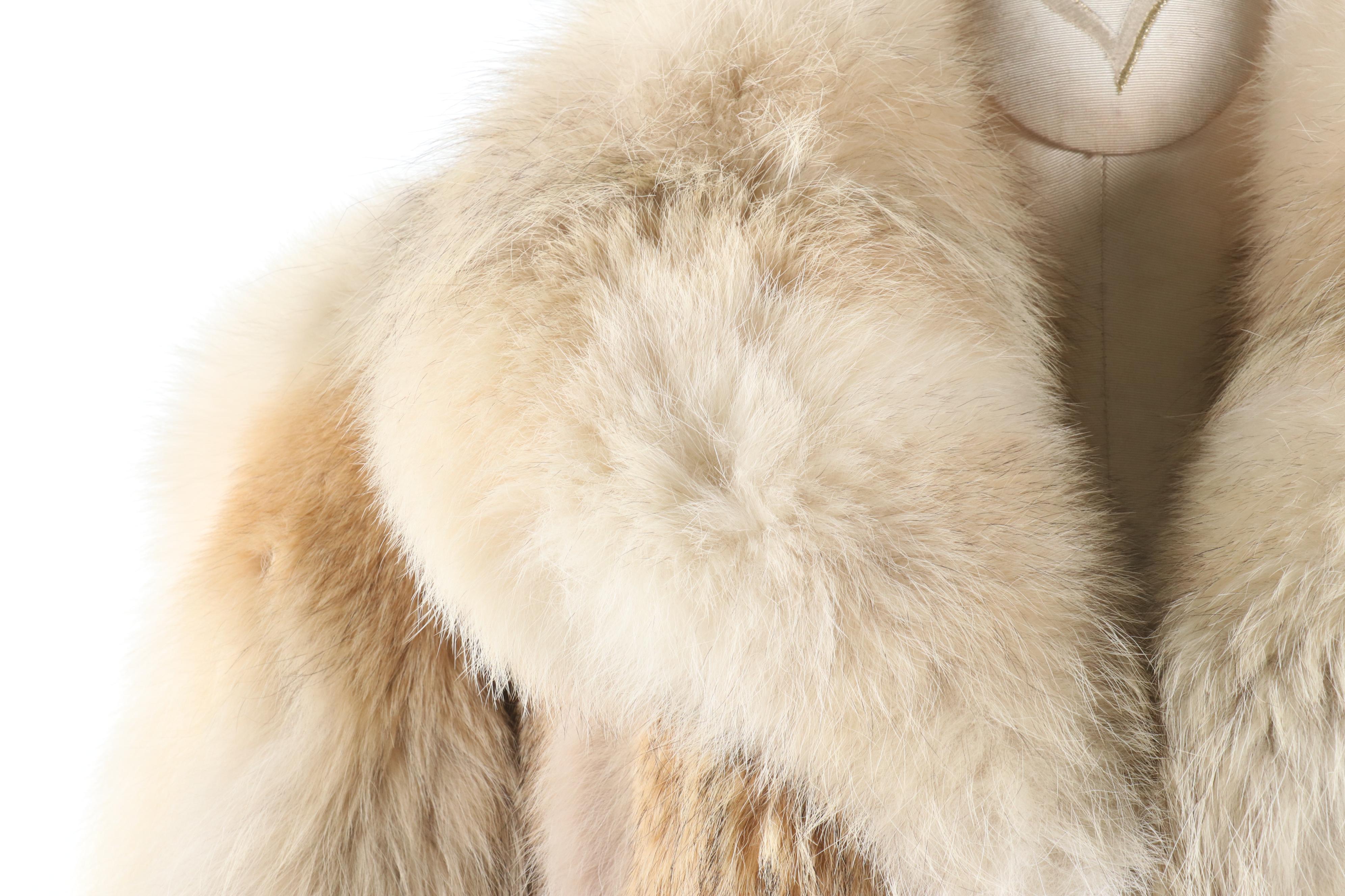 Coyote Fur Full-Length Coat