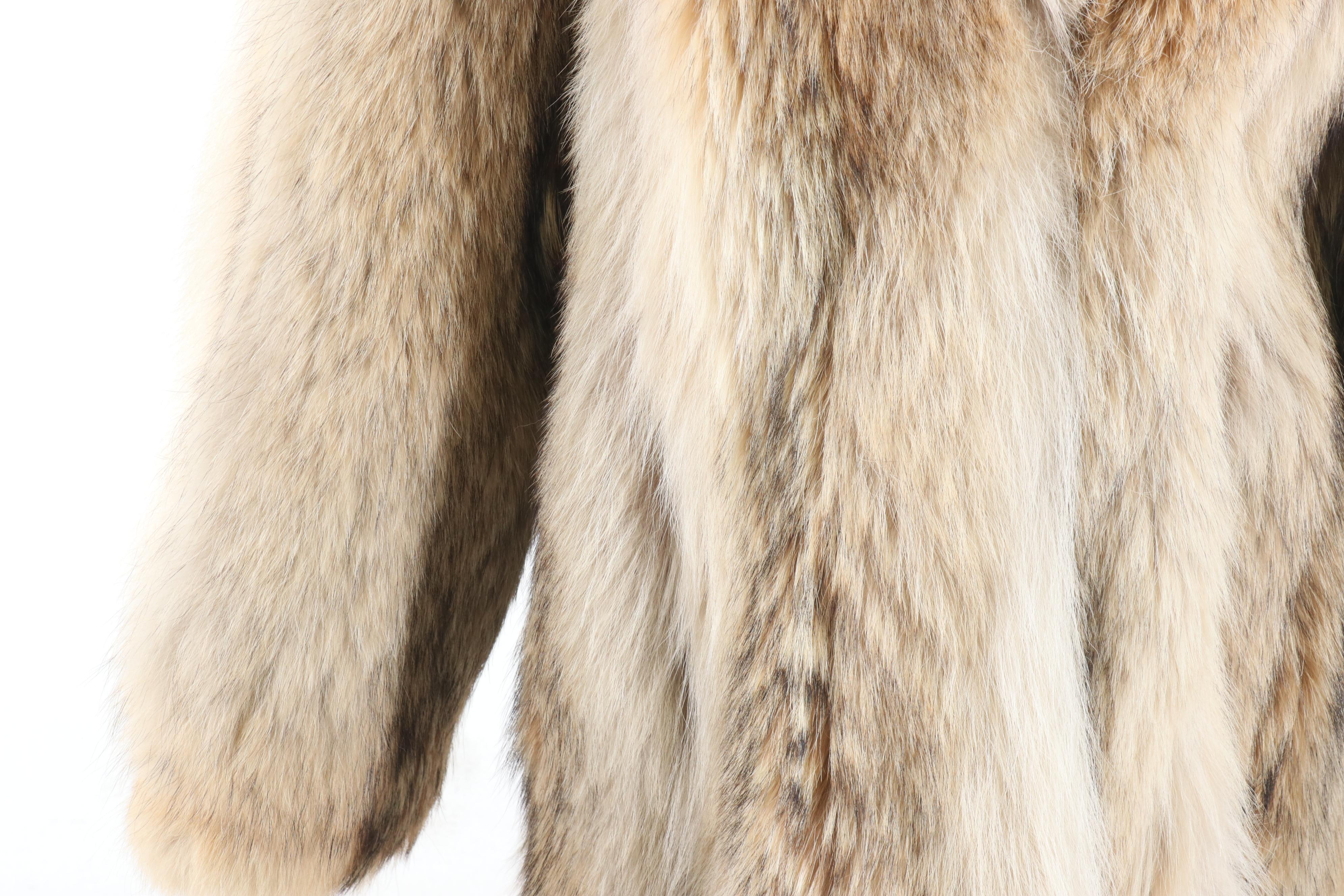 Coyote Fur Full-Length Coat