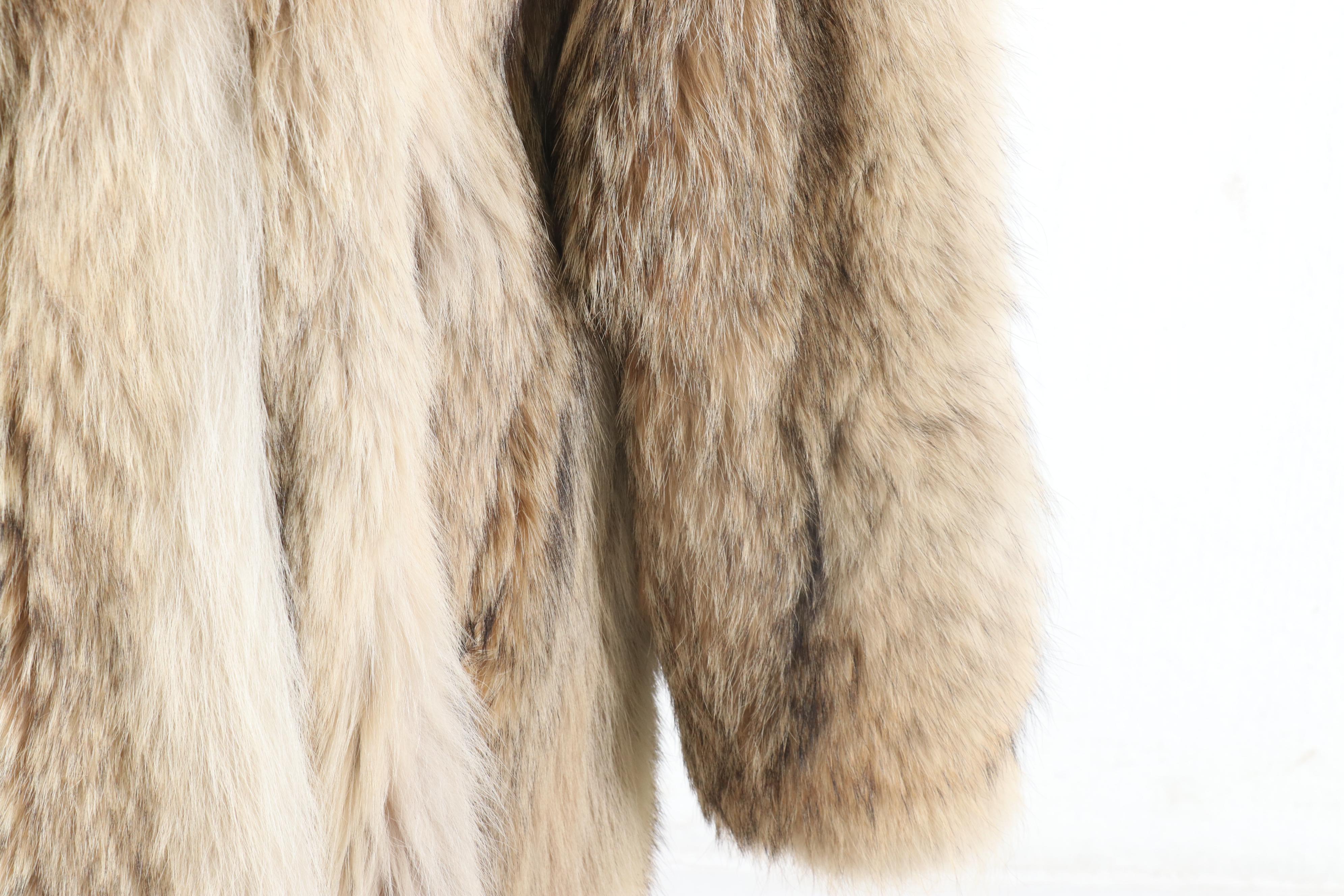 Coyote Fur Full-Length Coat