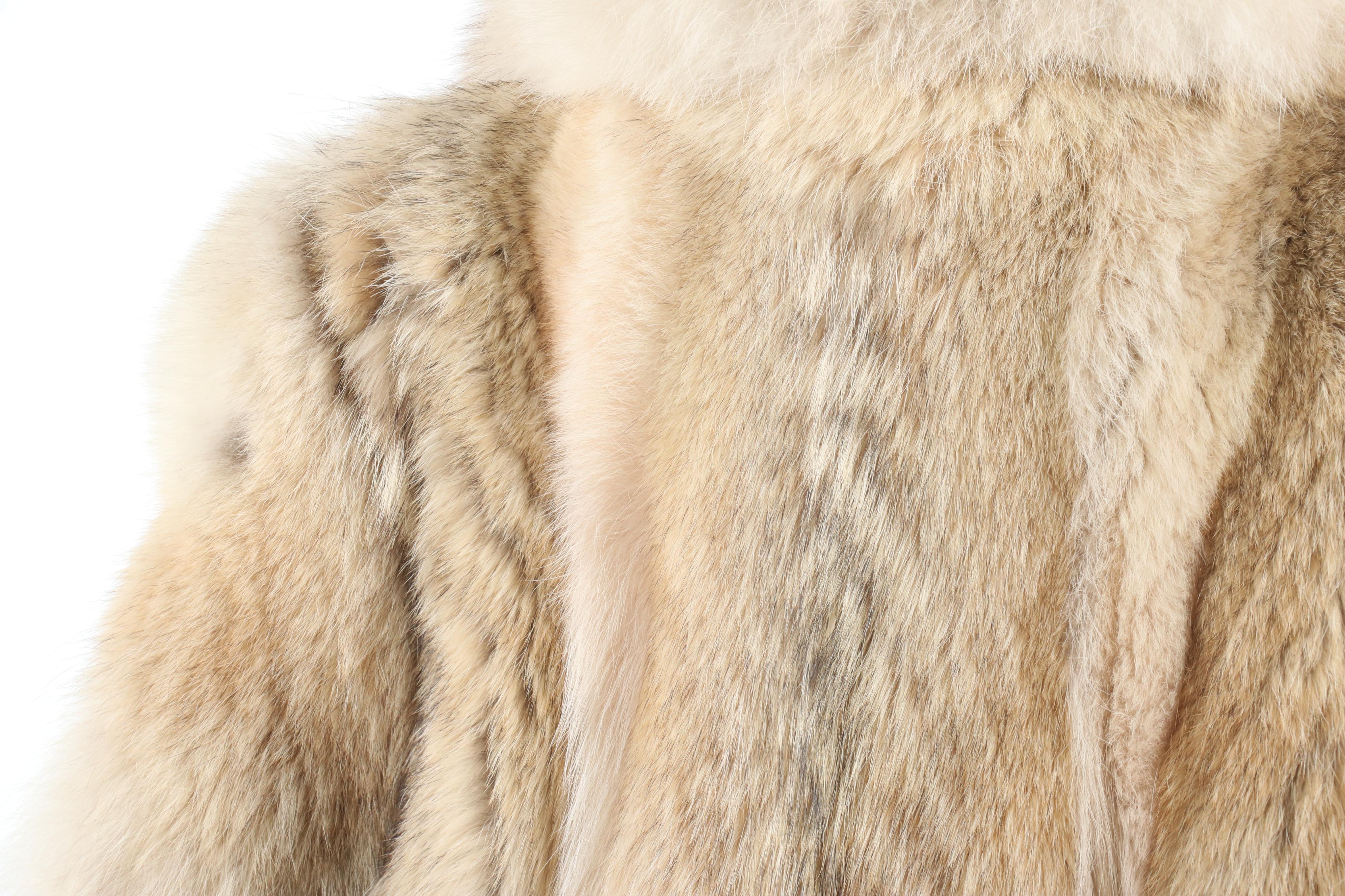 Coyote Fur Full-Length Coat