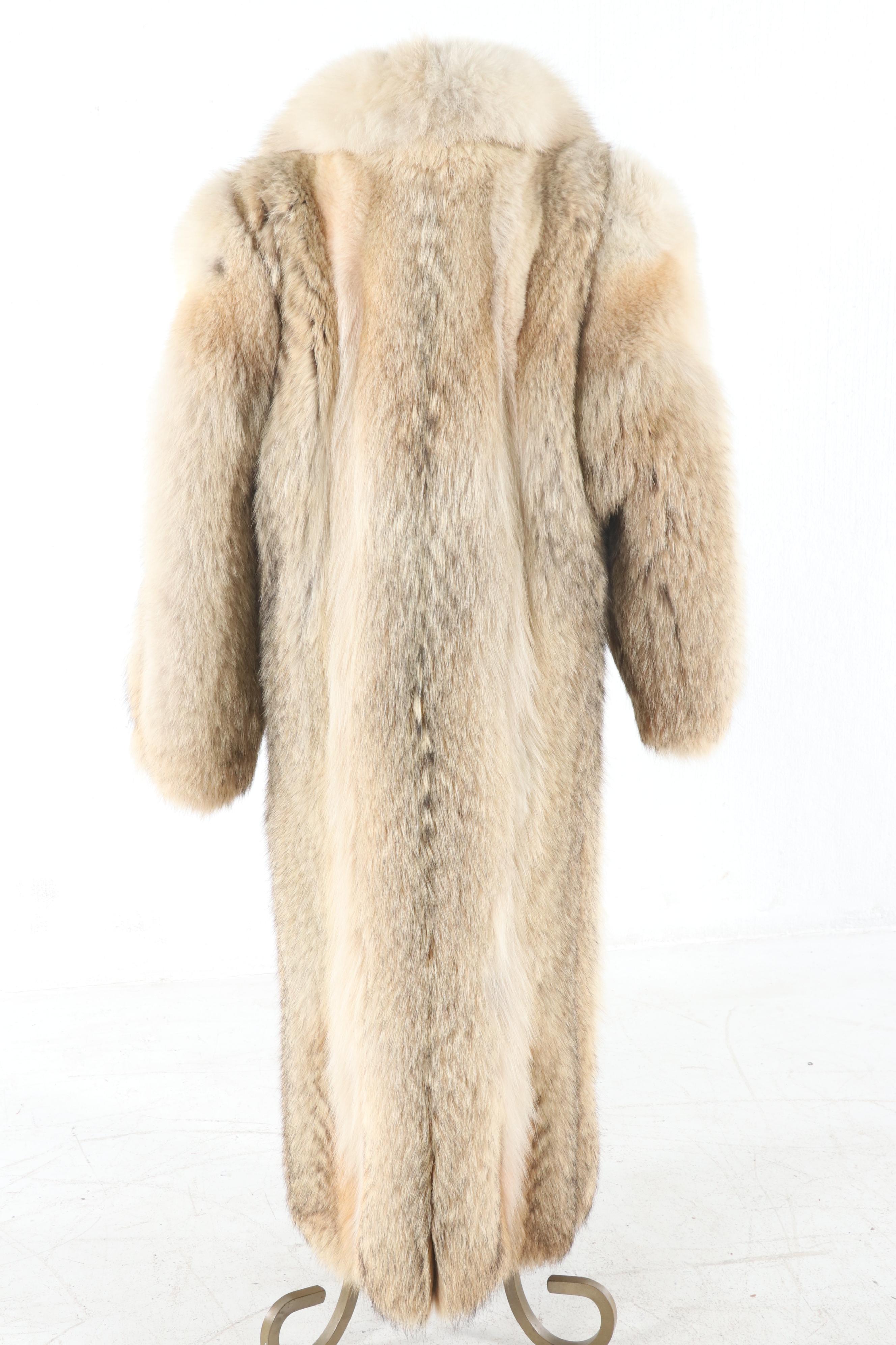 Coyote Fur Full-Length Coat