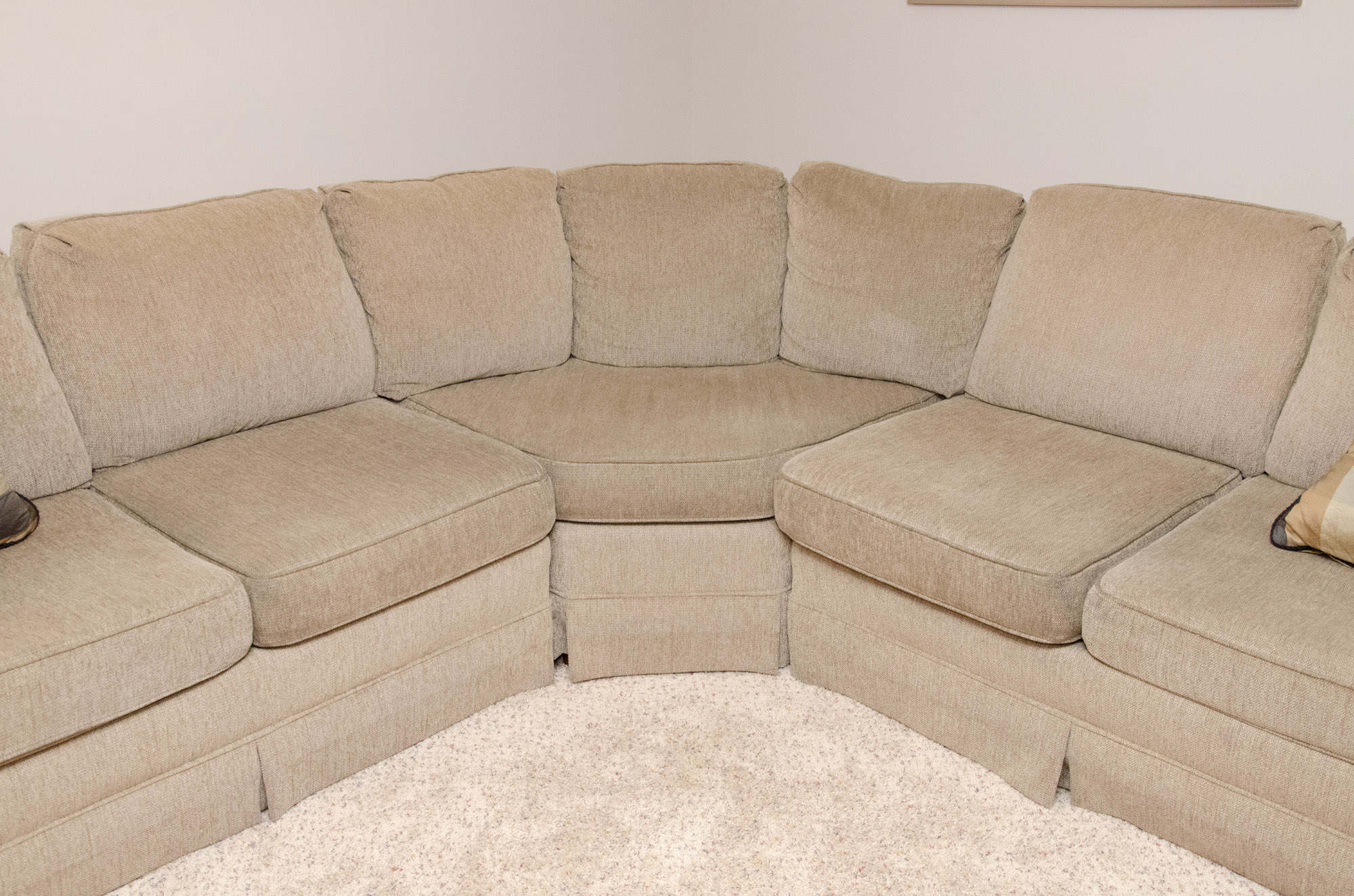Contemporary Thomasville Upholstered Tweed Sectional Sofa