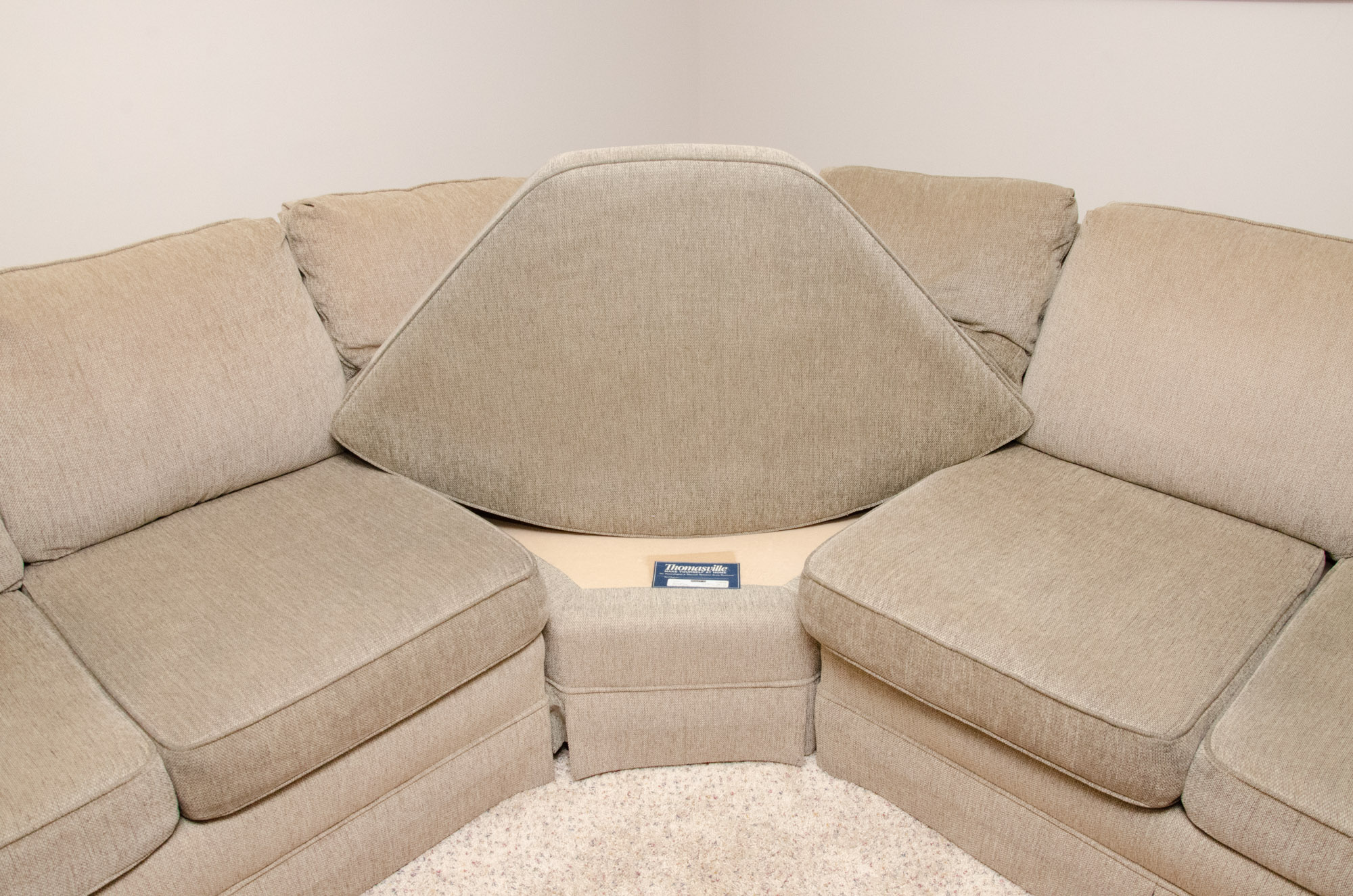 Contemporary Thomasville Upholstered Tweed Sectional Sofa