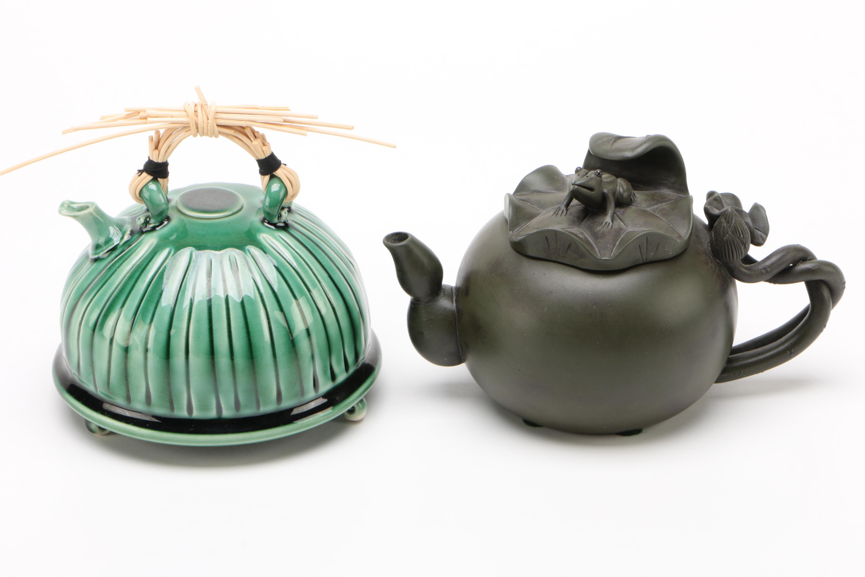 Fong Choo Miniature Tea Pot with Figural Chinese Teapots