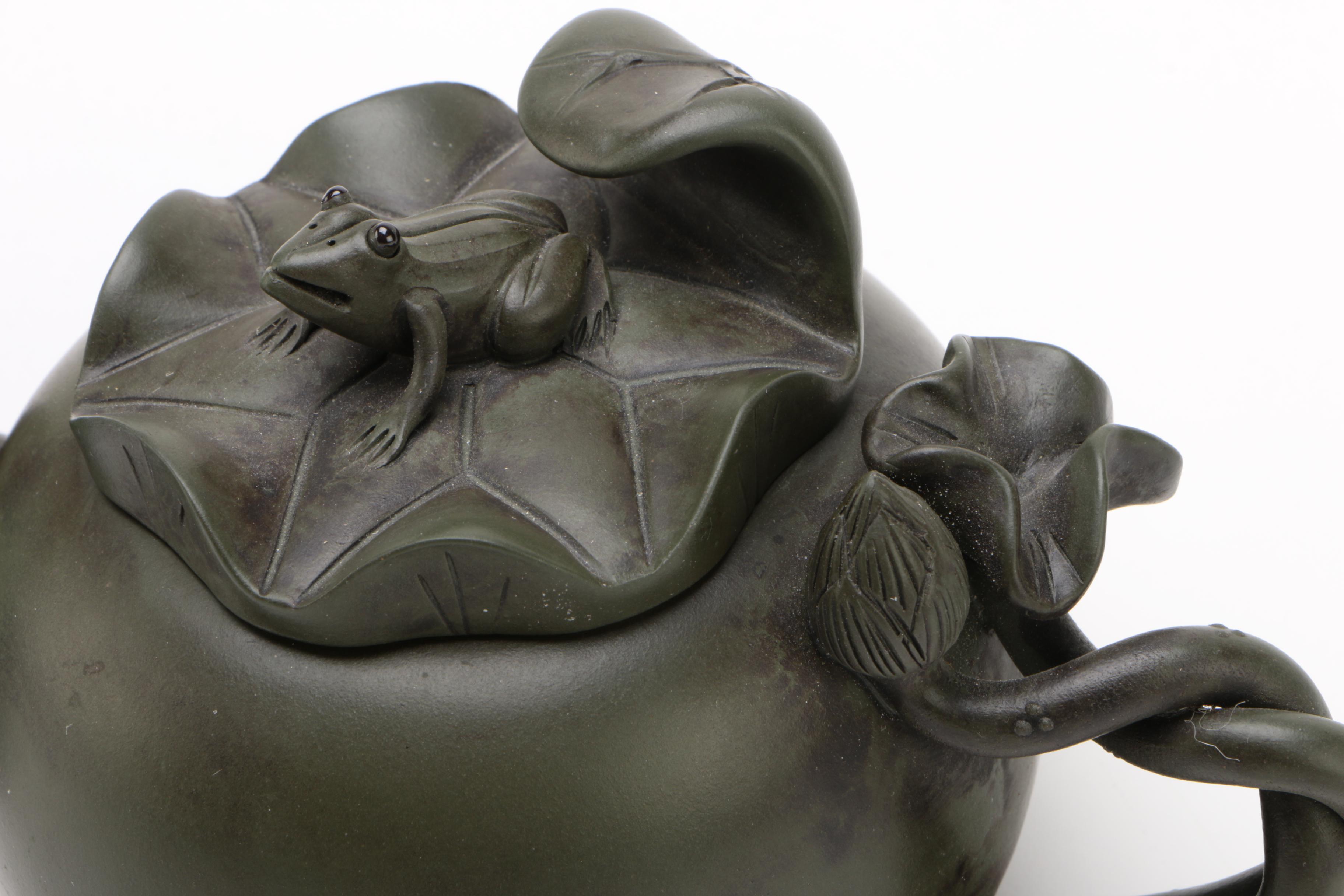 Fong Choo Miniature Tea Pot with Figural Chinese Teapots