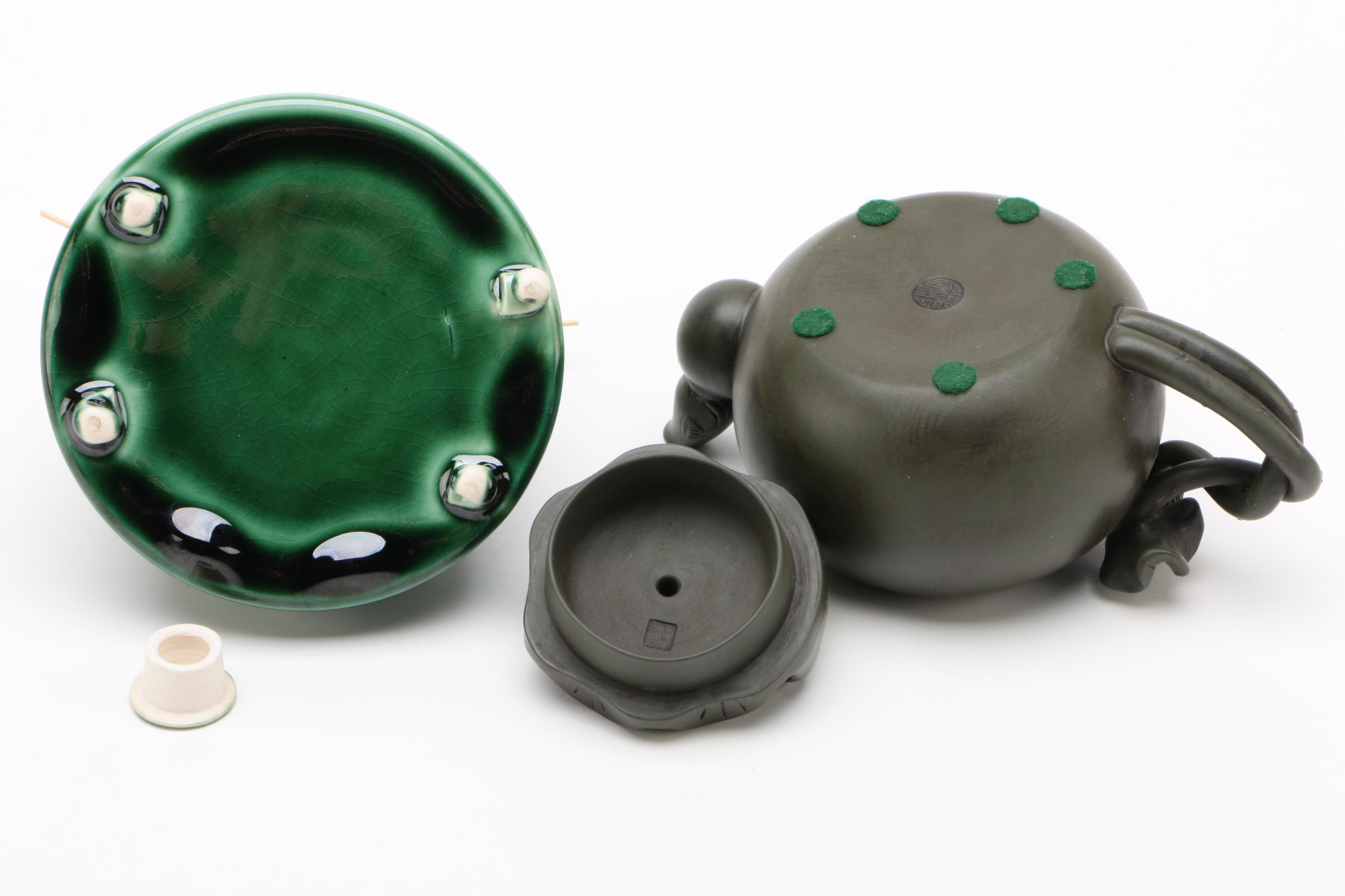 Fong Choo Miniature Tea Pot with Figural Chinese Teapots