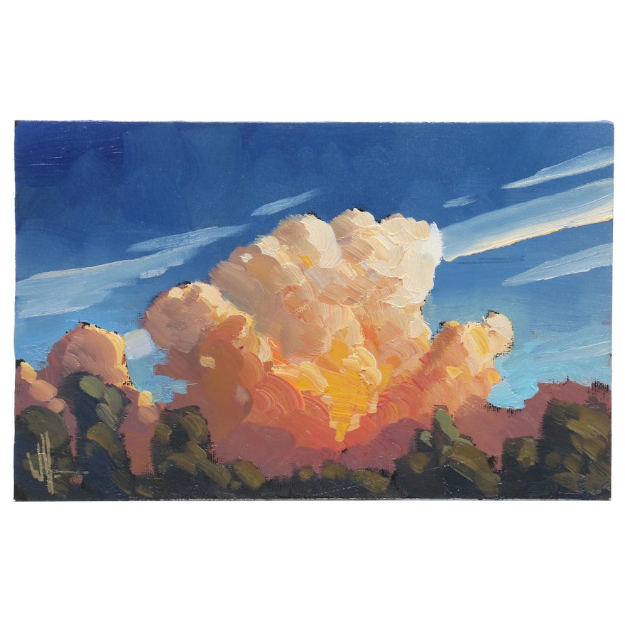 William Hawkins Oil Painting of Cloud Formations