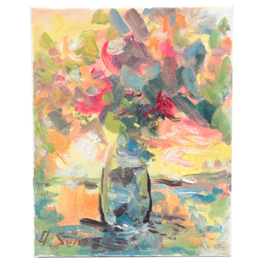 Andrew Semberecki Floral Still Life Oil Painting