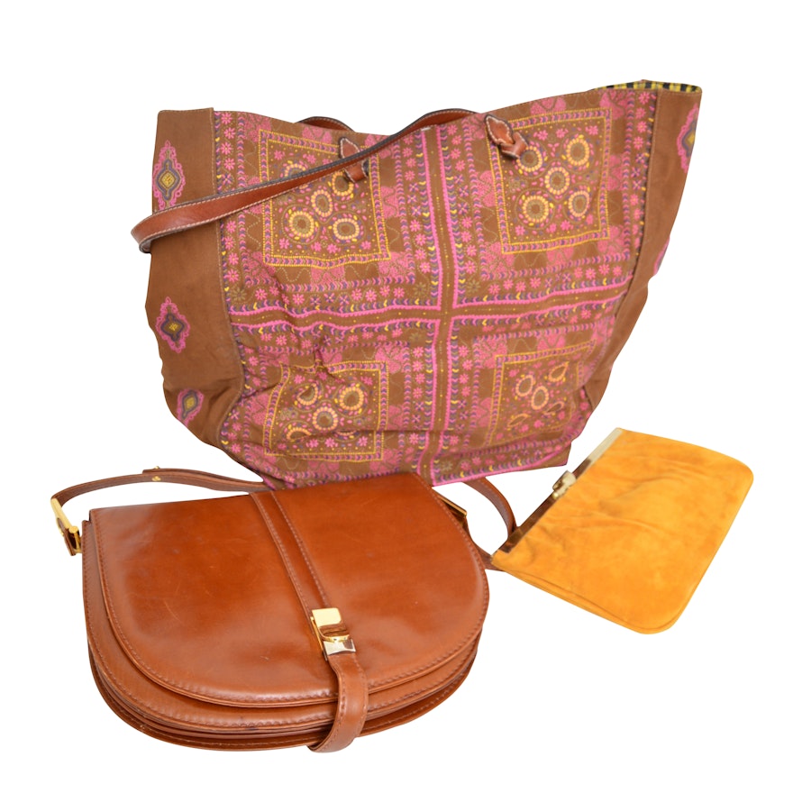 Ermanno Daelli Embellished Tote, Magli Leather Shoulder Bag, Suede Clutch