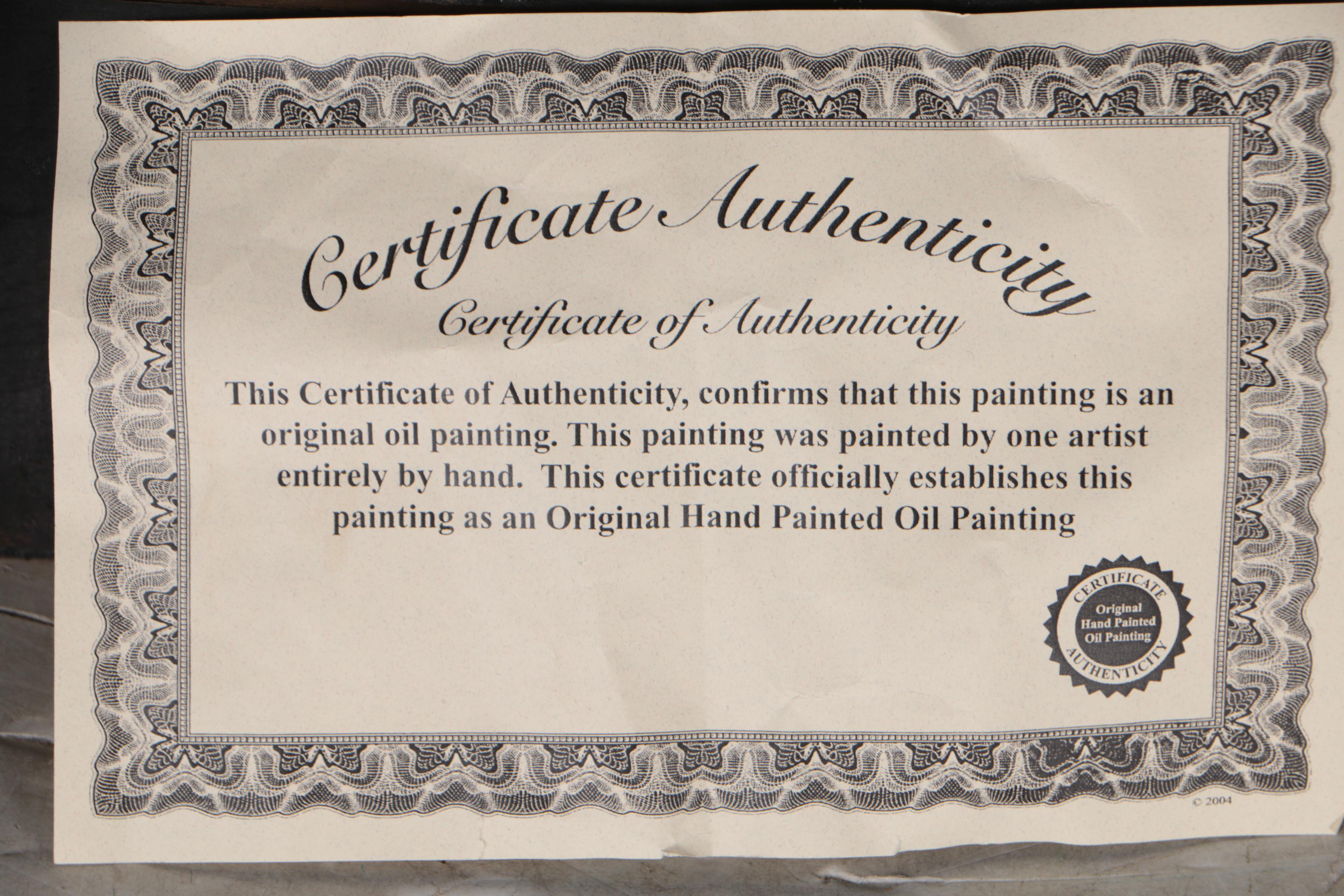 C. Swanson Oil Painting of Rabbits