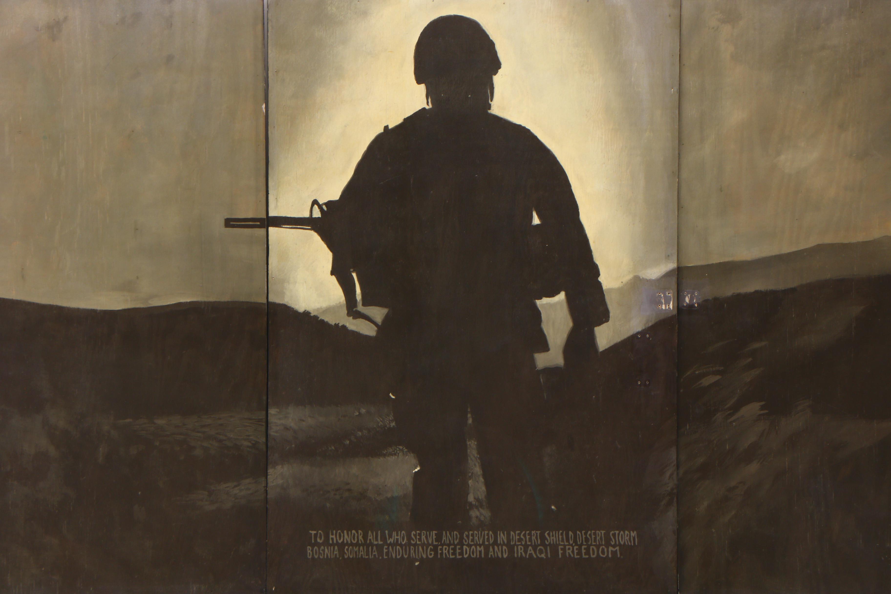 Greg Storer Multi-Panel Desert Storm Themed Mural Painting