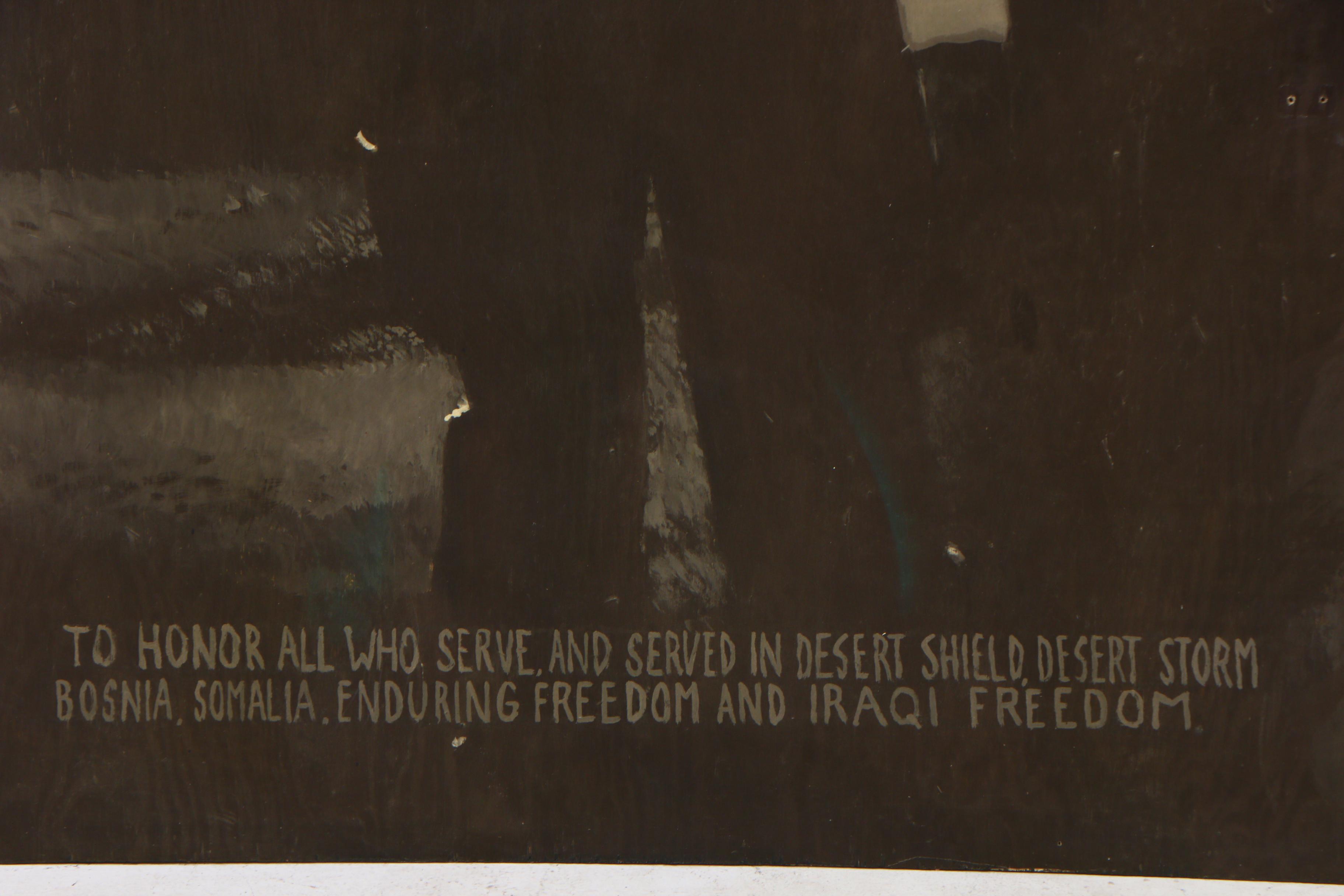 Greg Storer Multi-Panel Desert Storm Themed Mural Painting