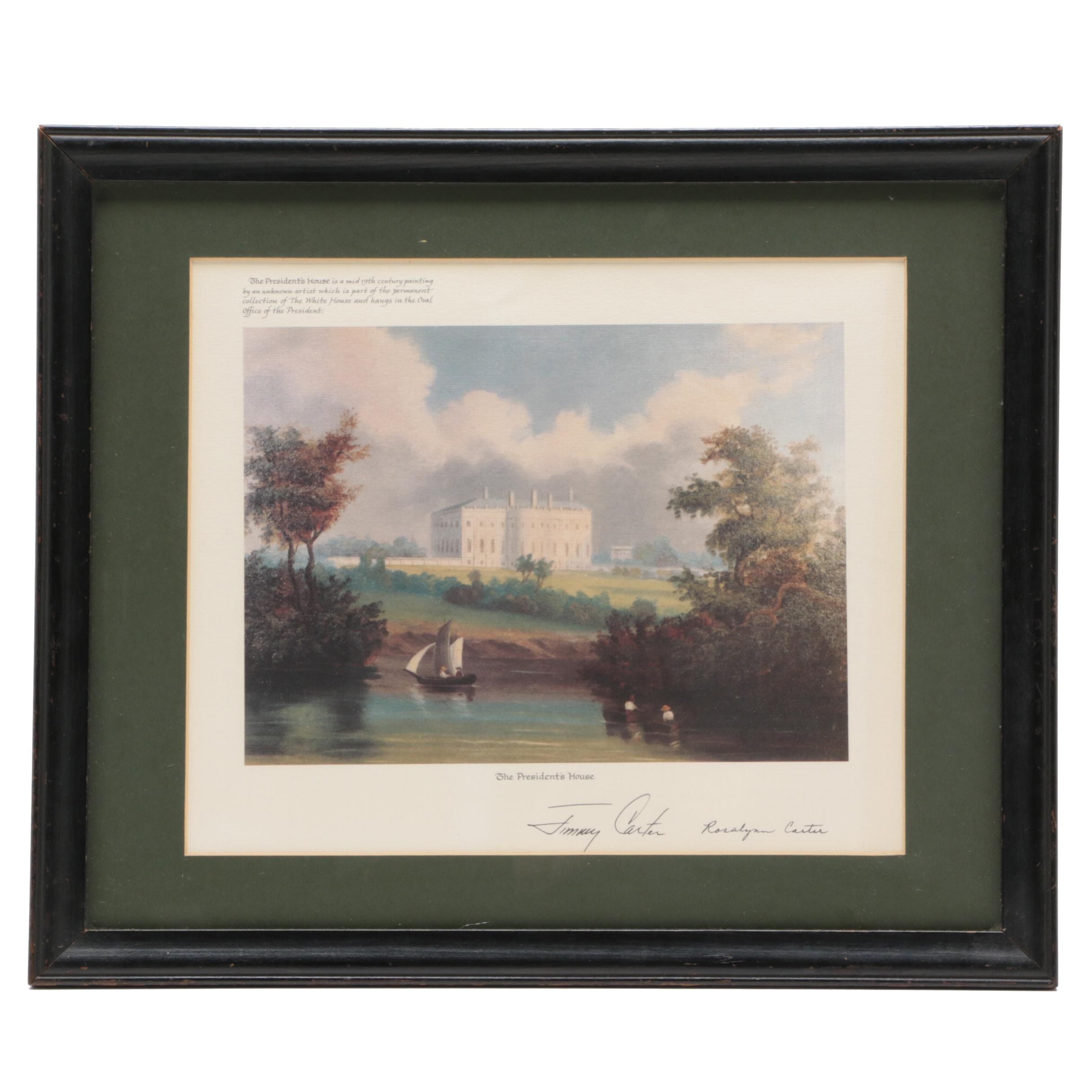 1980 White House Christmas Print  "The President's House"