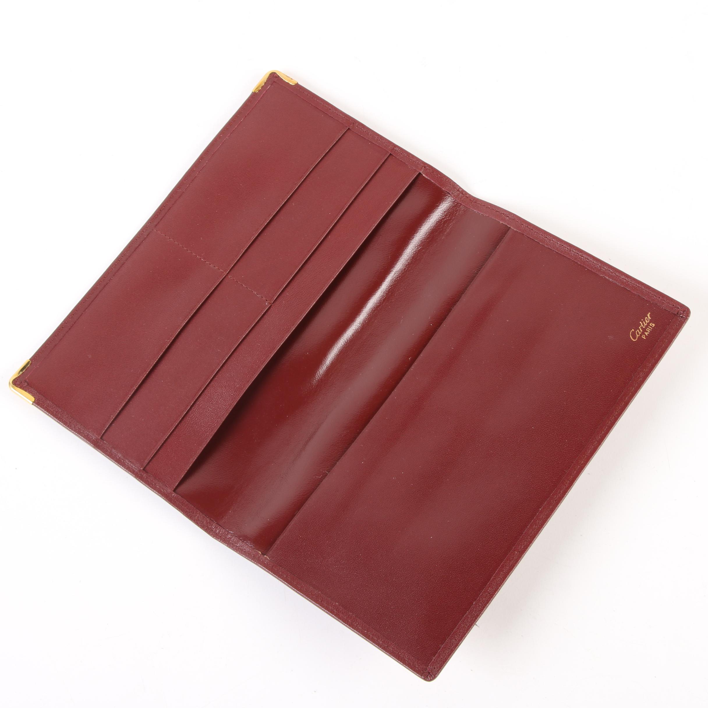 Cartier Les Must de Cartier Passport Travel Wallet in Bordeaux Leather