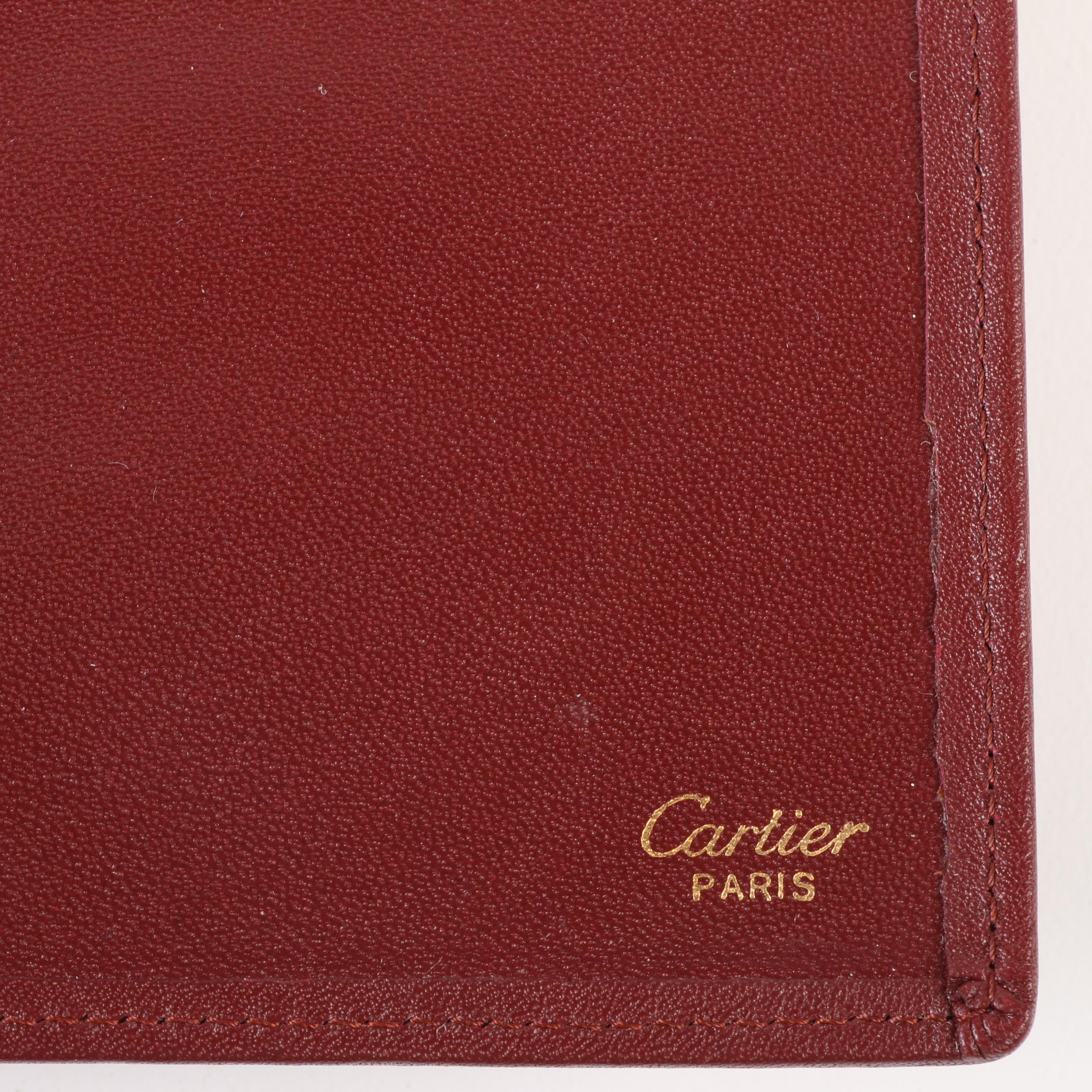 Cartier Les Must de Cartier Passport Travel Wallet in Bordeaux Leather