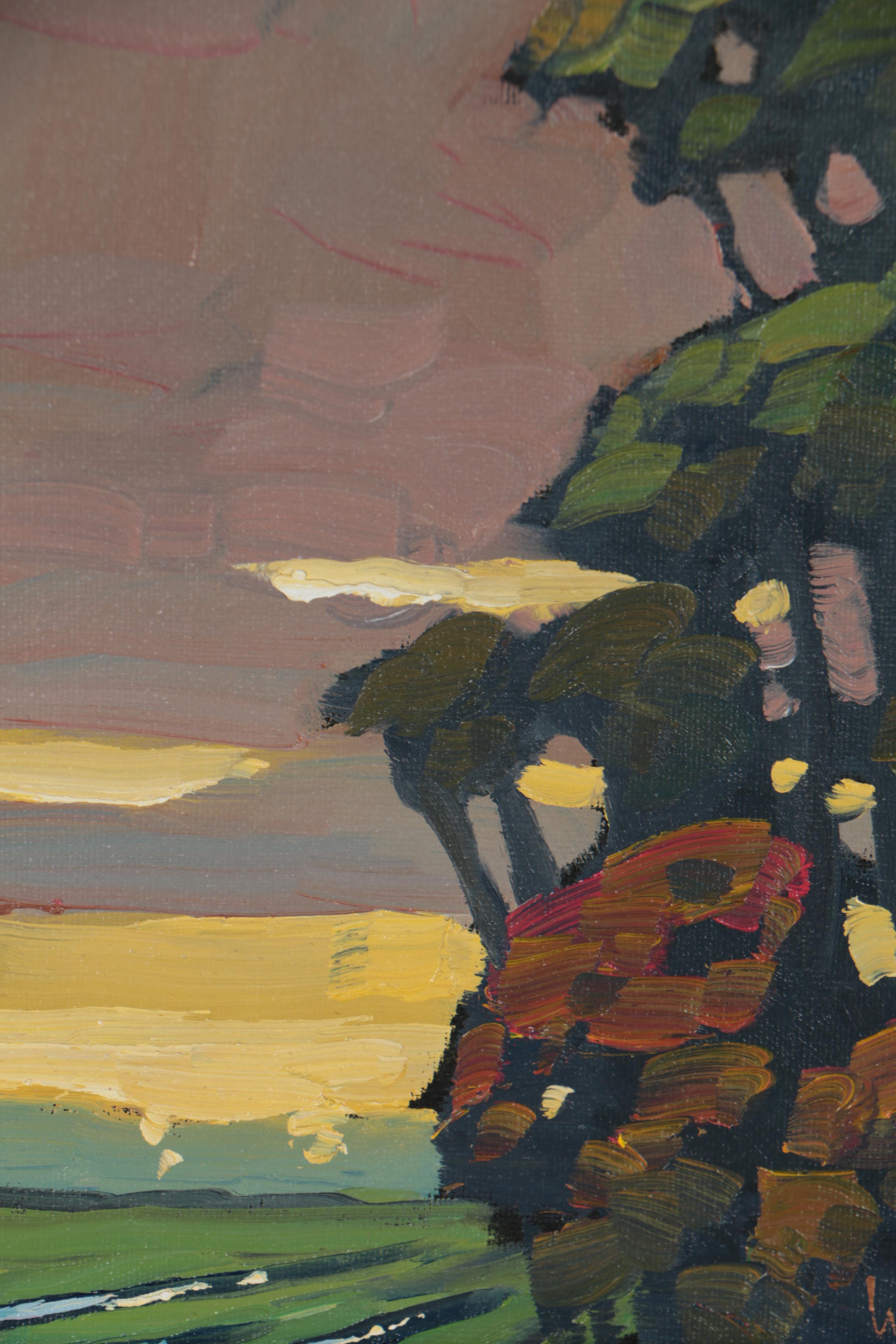 William Hawkins Landscape Oil Painting