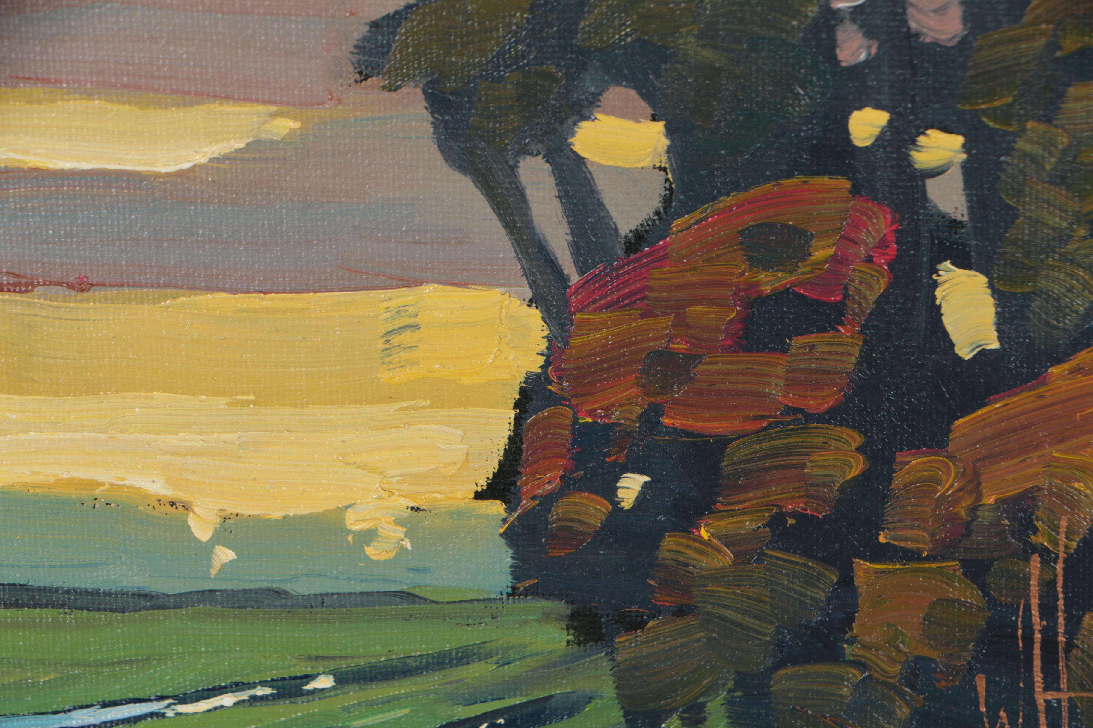 William Hawkins Landscape Oil Painting