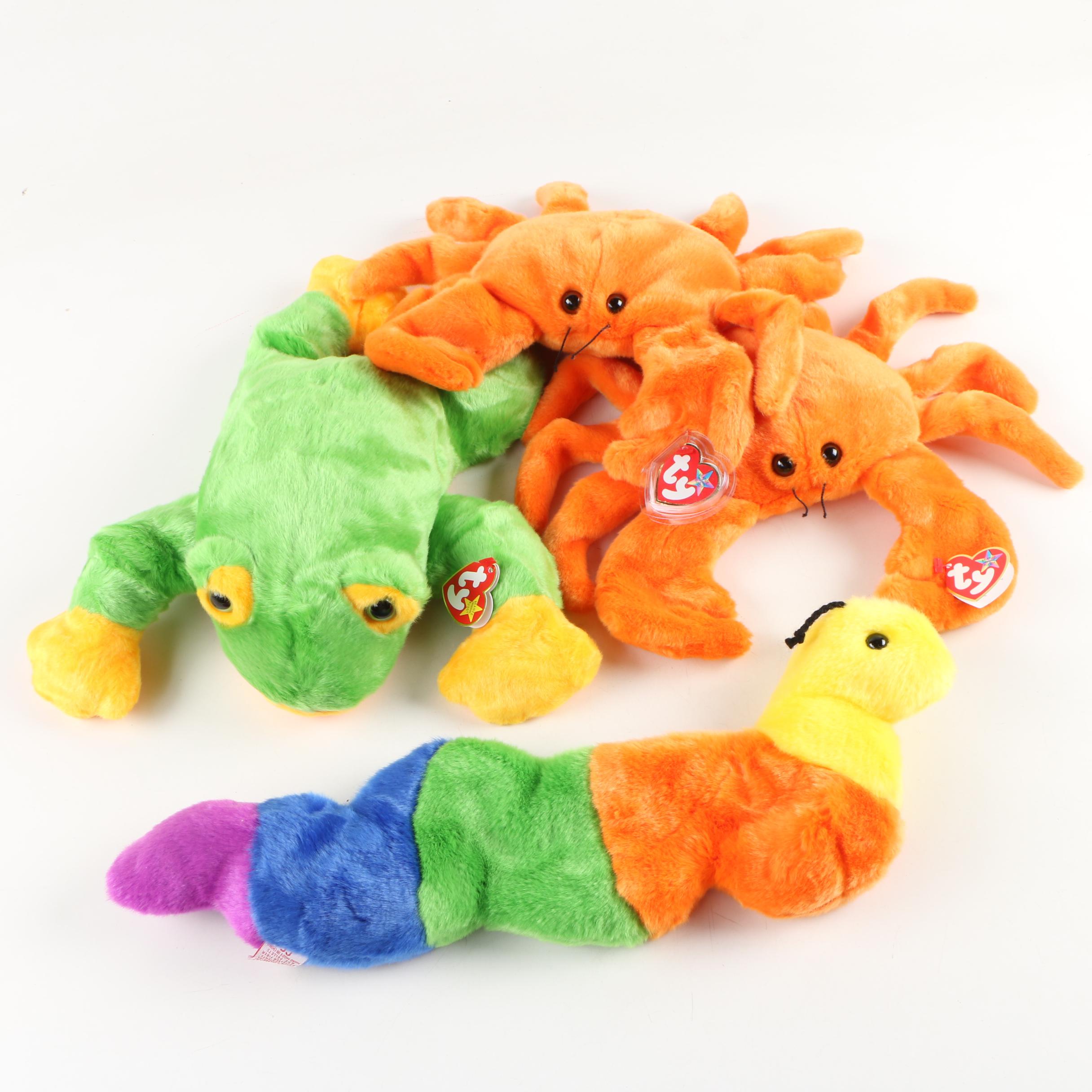 Ty Beanie Buddy Stuffed Toys featuring "Digger" and "Inch"