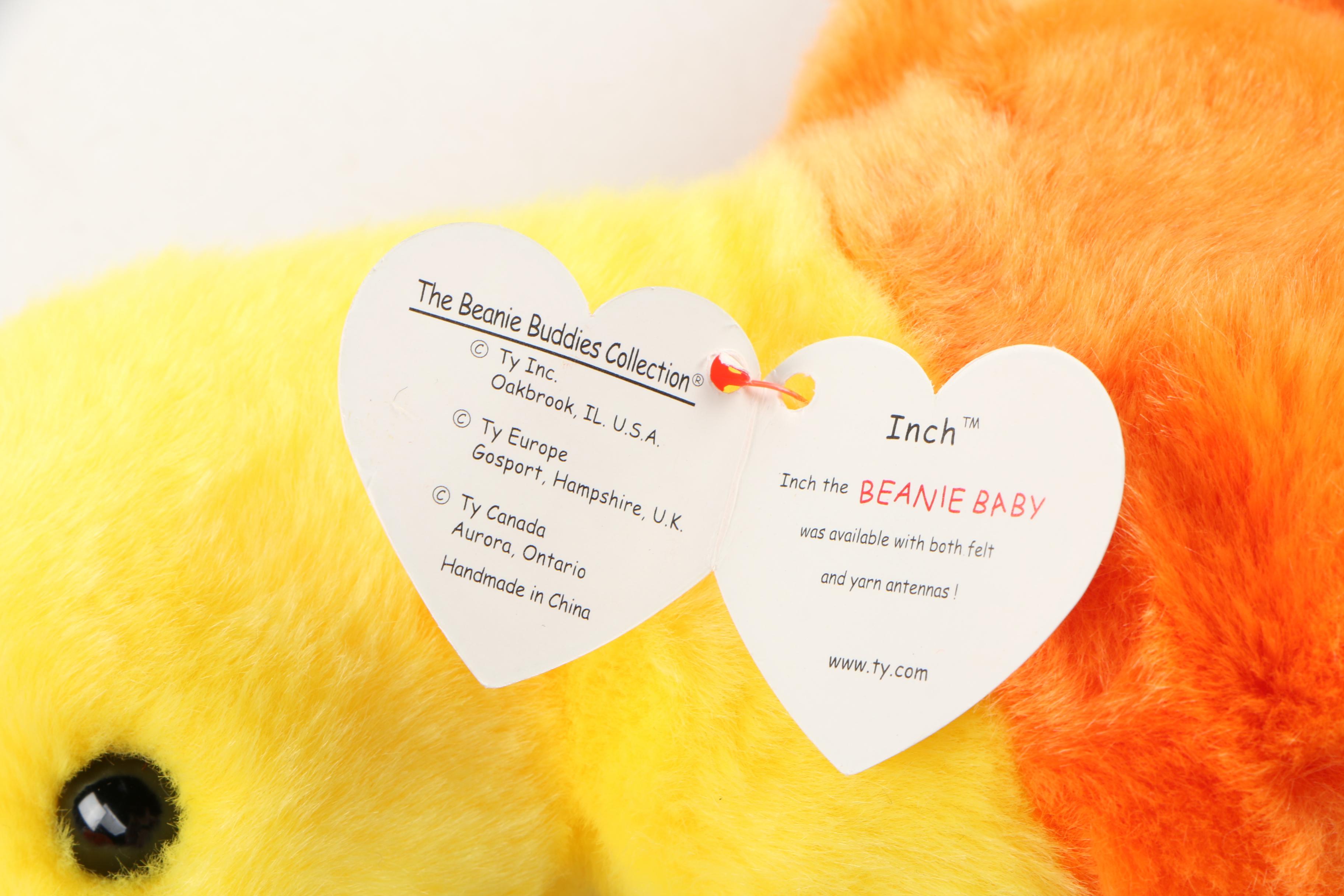 Ty Beanie Buddy Stuffed Toys featuring "Digger" and "Inch"