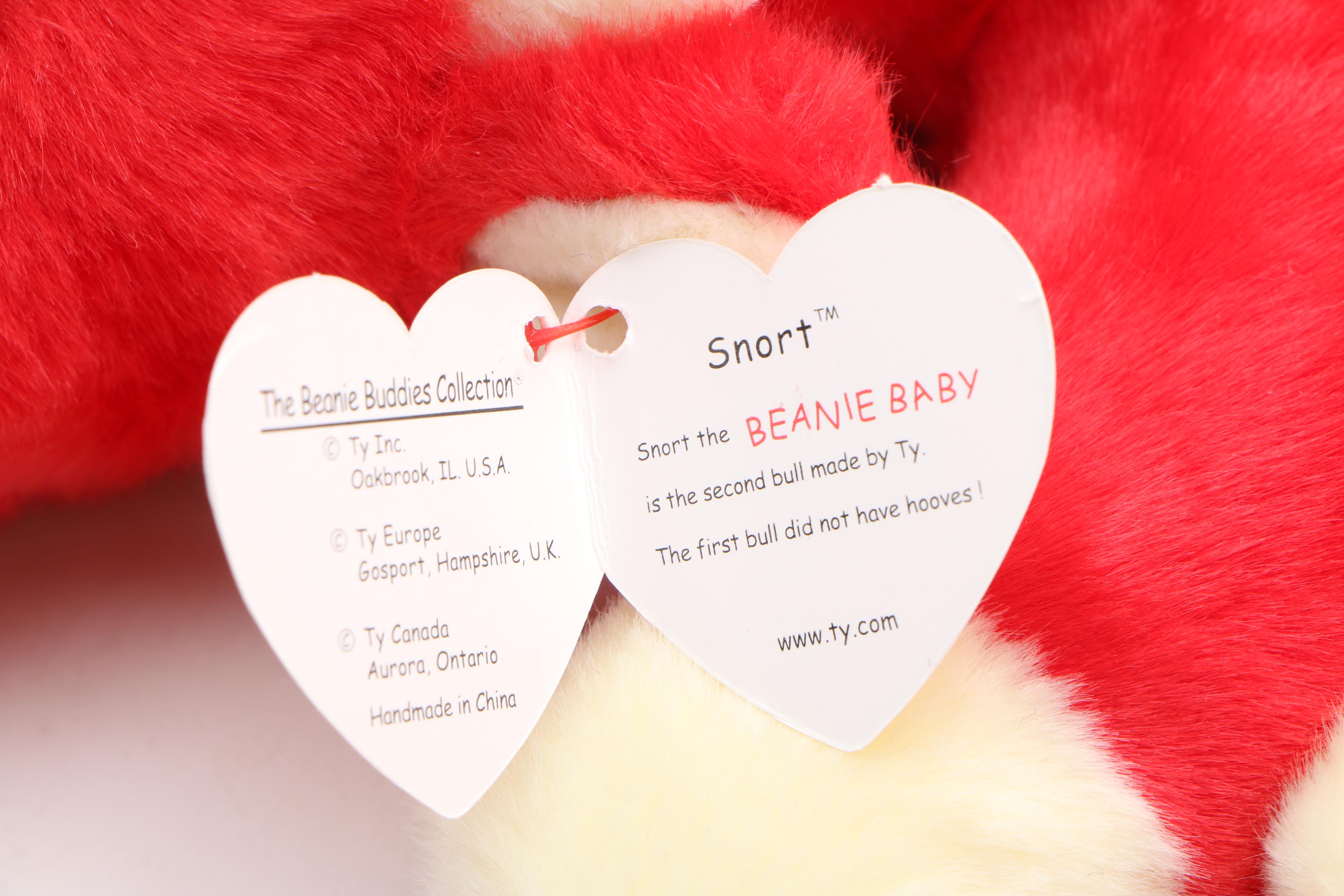 Ty Beanie Baby and Buddy "Snort" Stuffed Toys