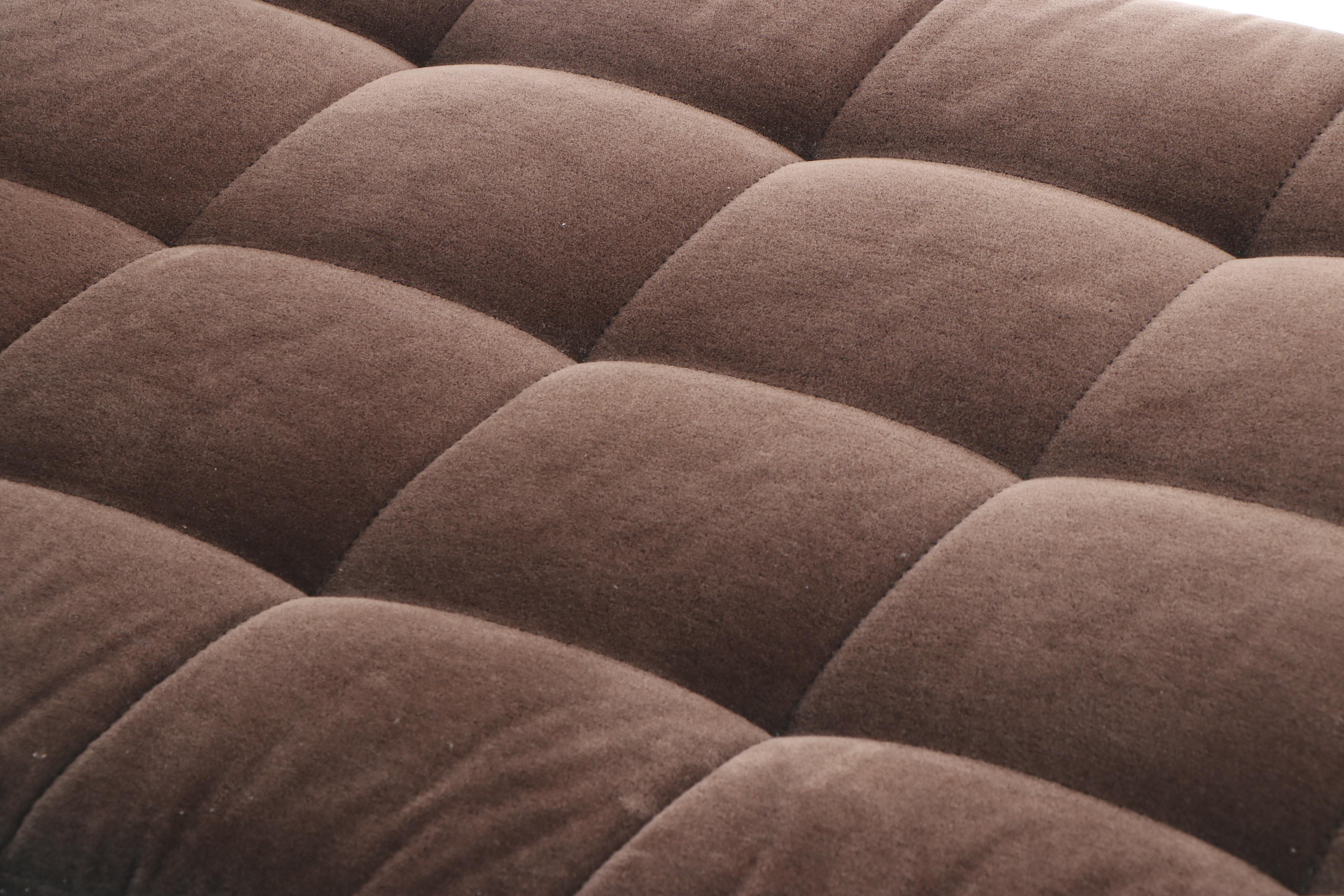 Adriana Hoyos "Chocolate" Modern Style Day Bed with Velveteen Upholstery