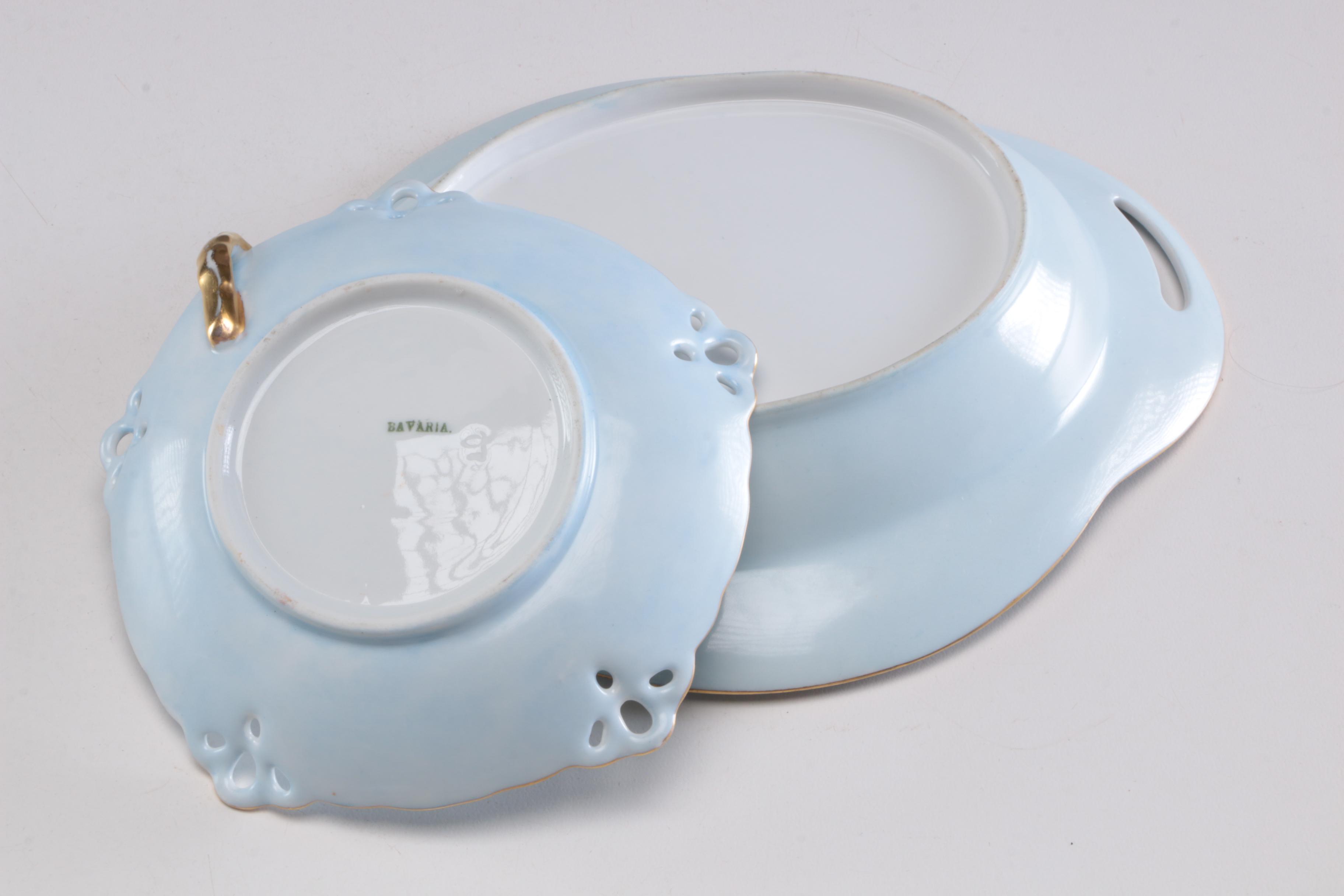 Royal Bayreuth Hand-Painted Porcelain Tableware, Early 20th Century