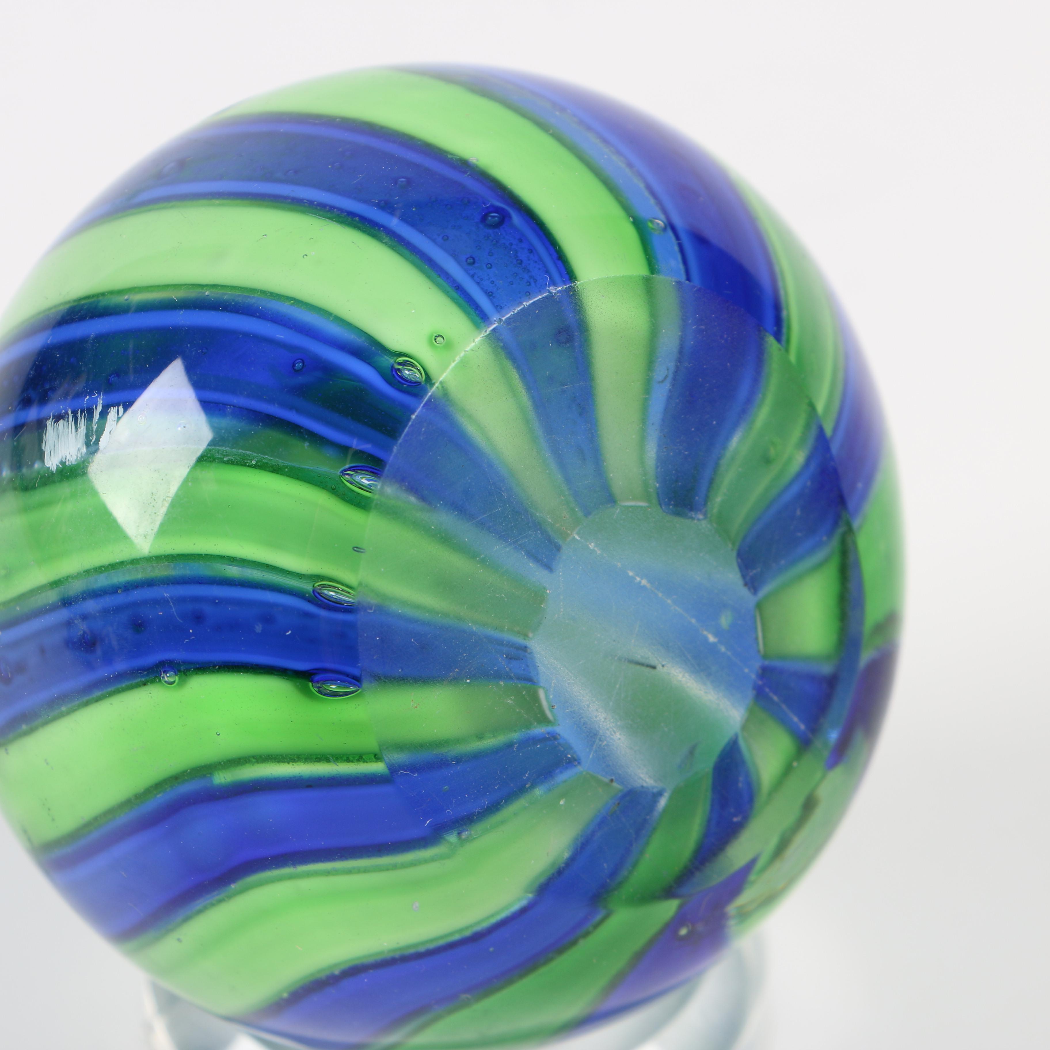 Gibson Art Glass Apple Paperweight with other Art Glass Paperweights