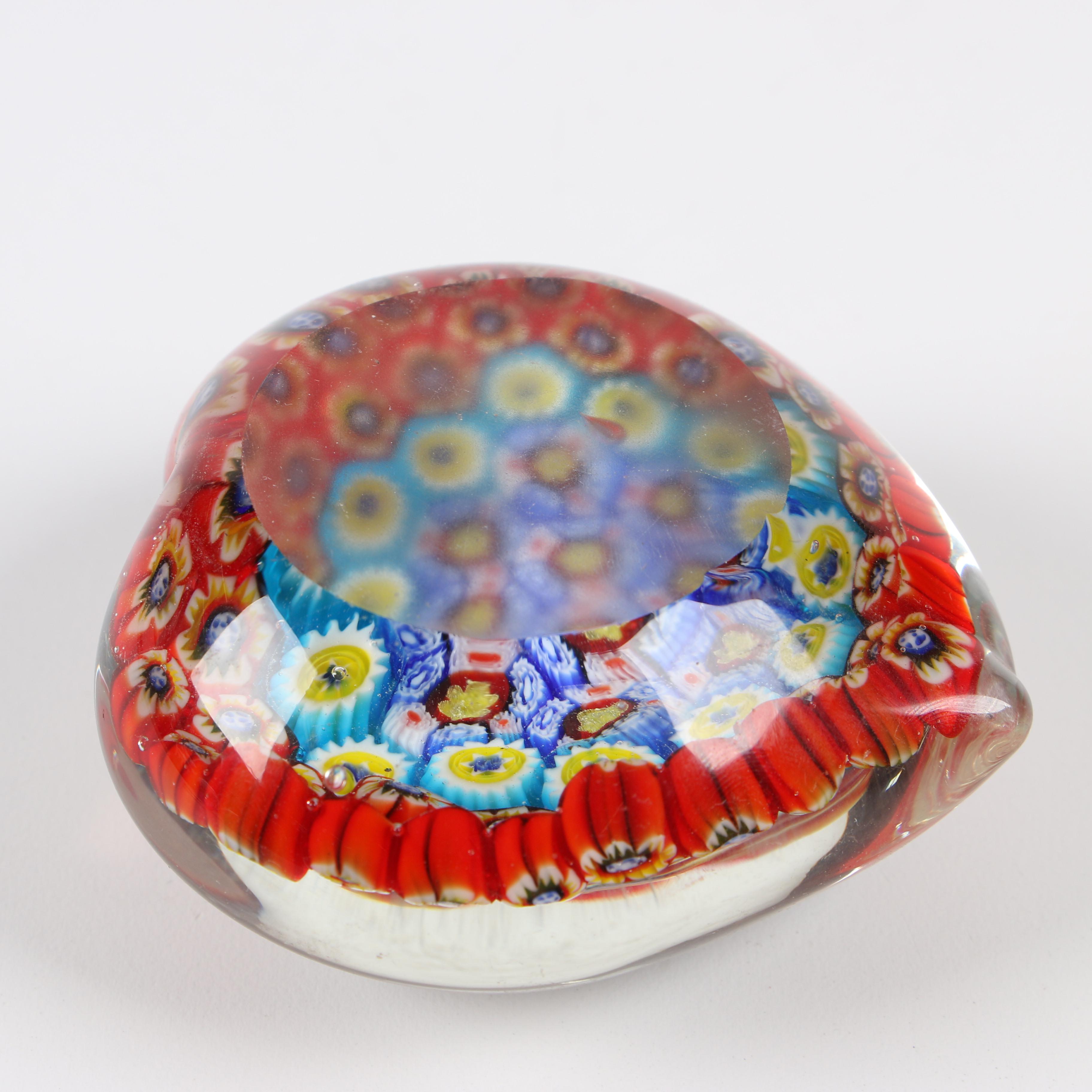 Gibson Art Glass Apple Paperweight with other Art Glass Paperweights