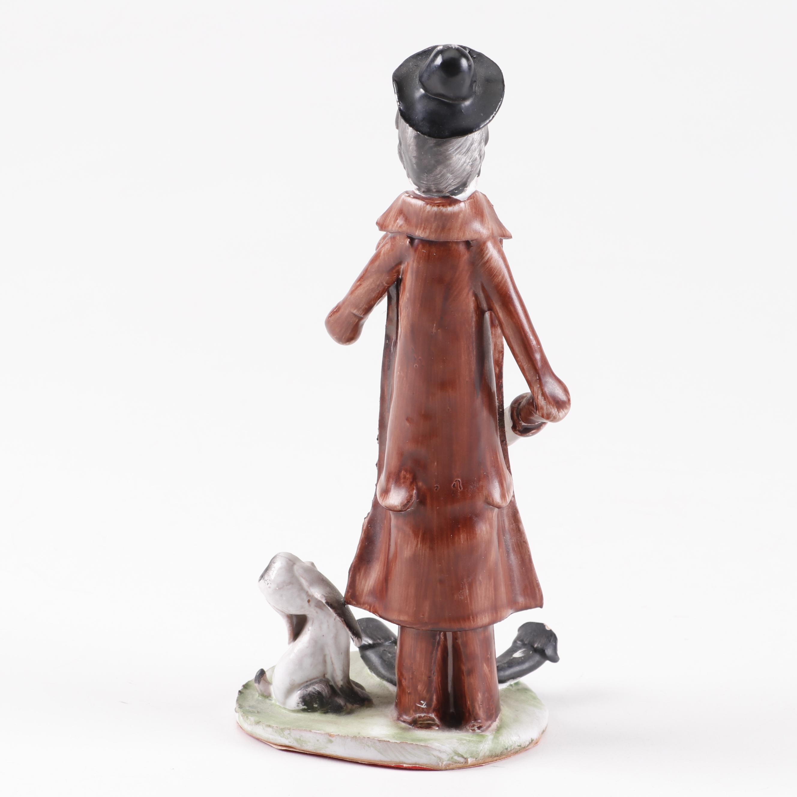 Italian TP Ceramiche Hand Built Ceramic Clown Figurines by Poli