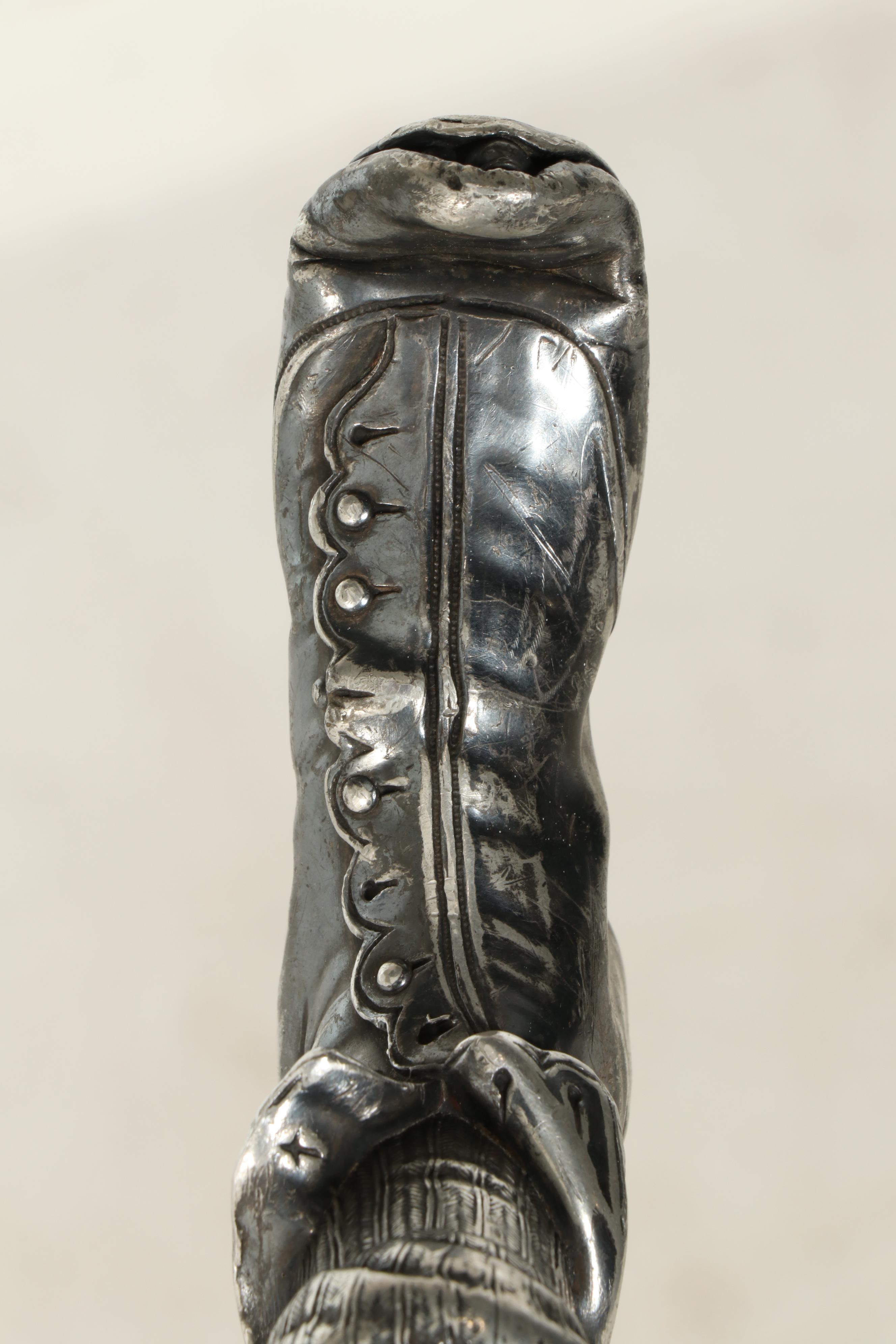 Decorative Metal Handled Wood Walking Sticks, Vintage