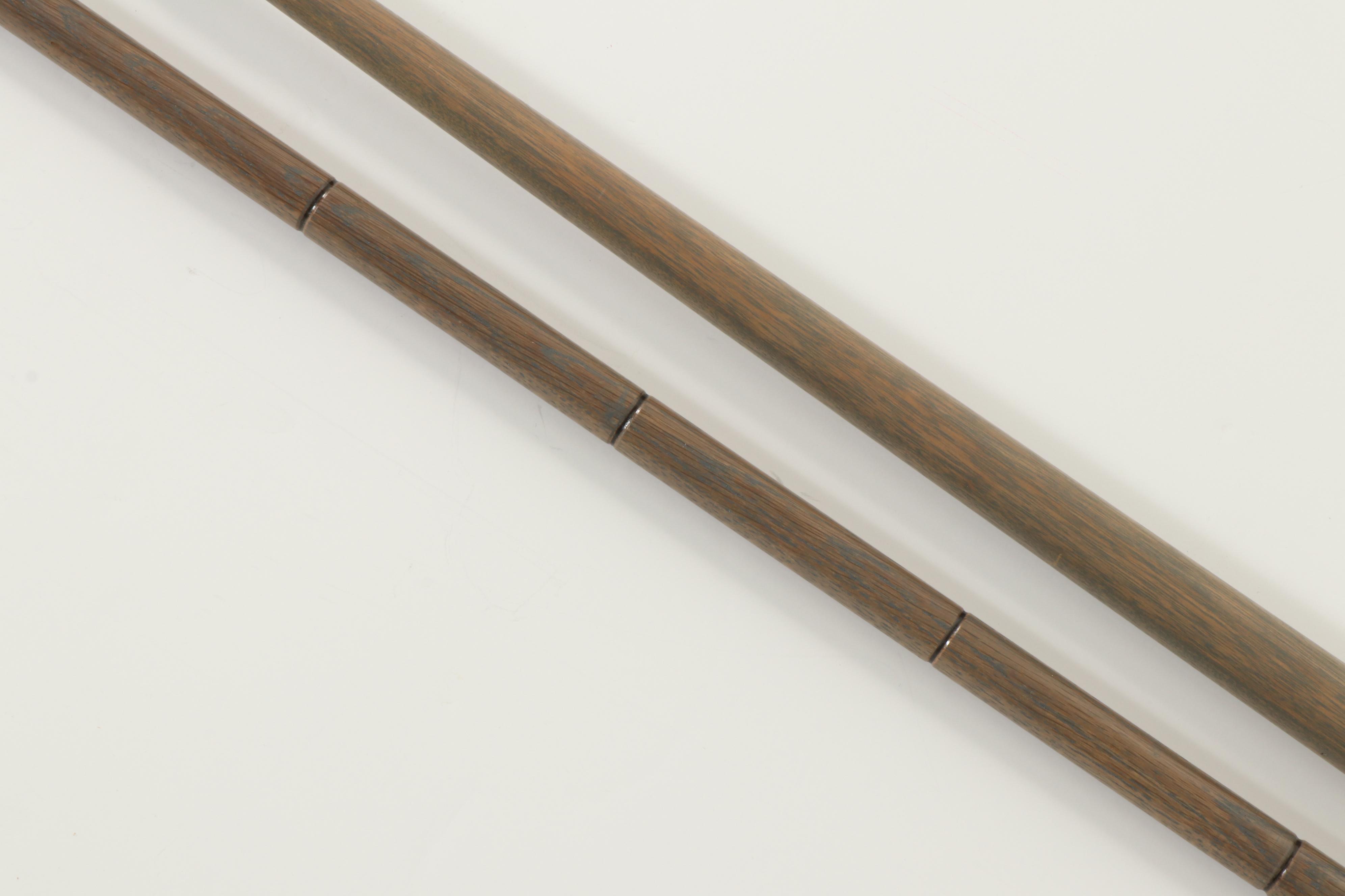 Decorative Metal Handled Wood Walking Sticks, Vintage