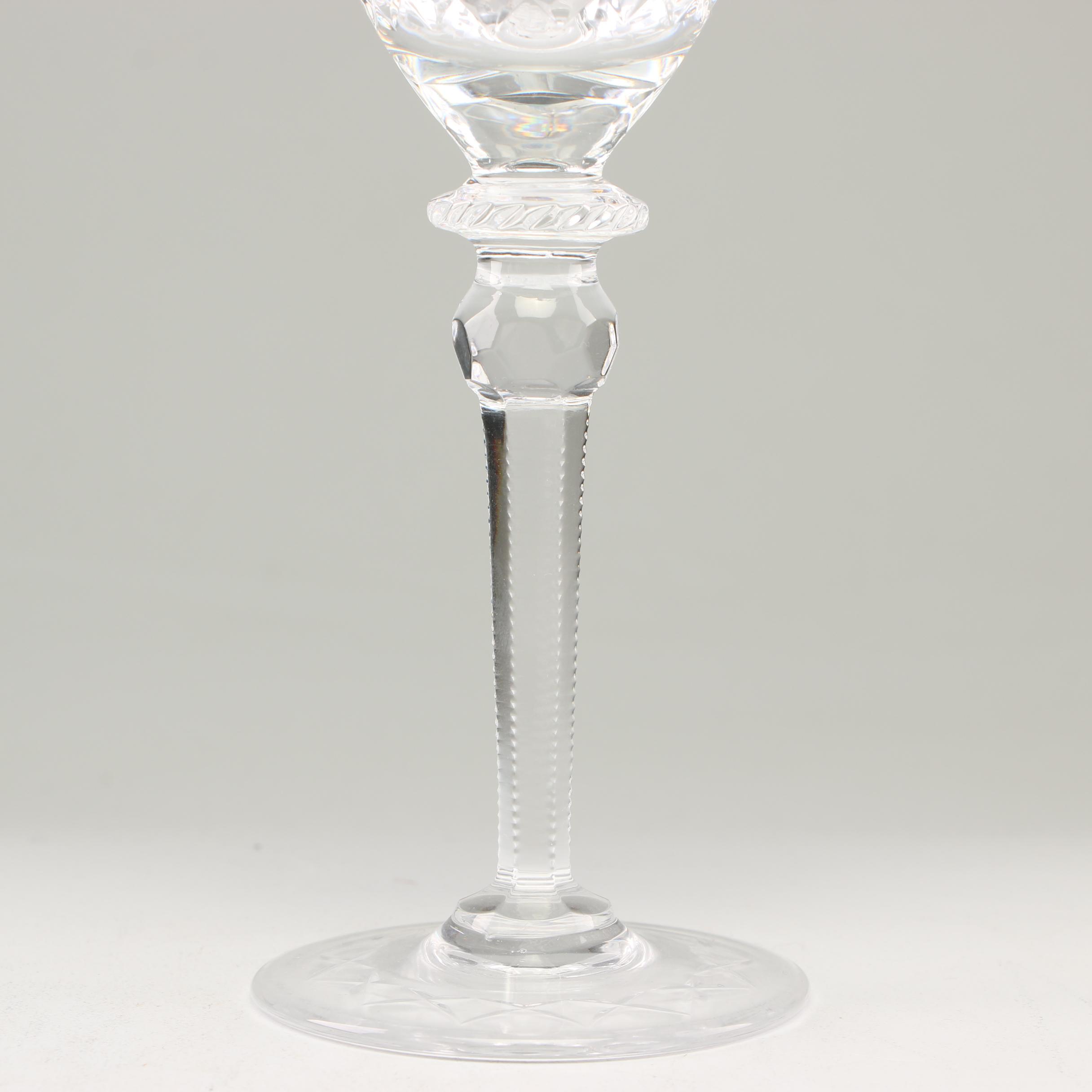 Rogaska Crystal "Gallia" White Wine Glasses, Set of 7