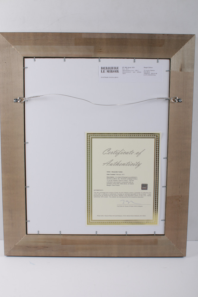 Alexander Calder Color Lithograph for "Derriere le Miroir"