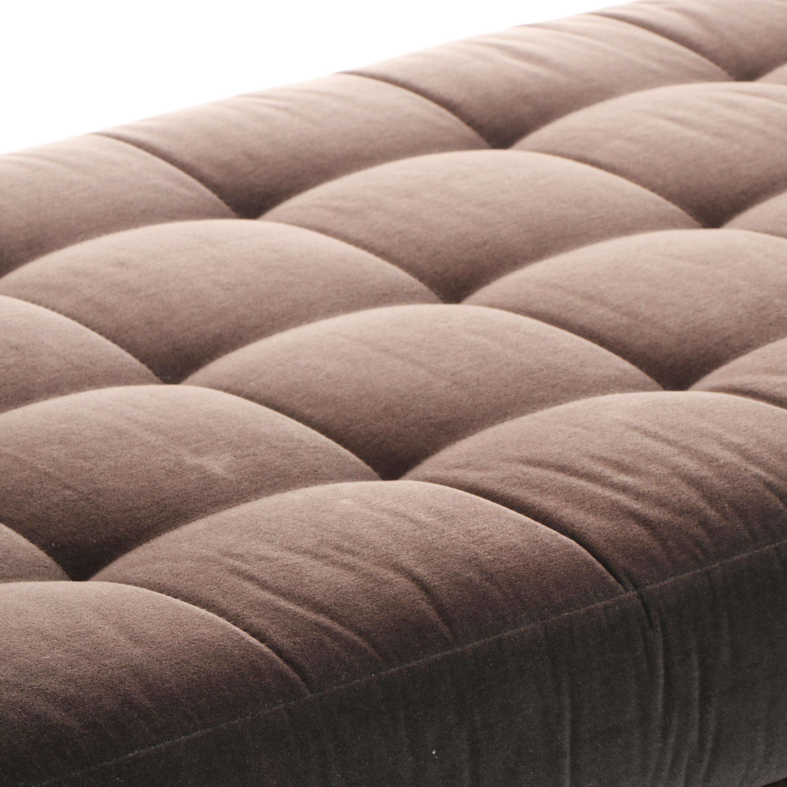 Adriana Hoyos "Chocolate" Modern Style Day Bed with Velveteen Upholstery