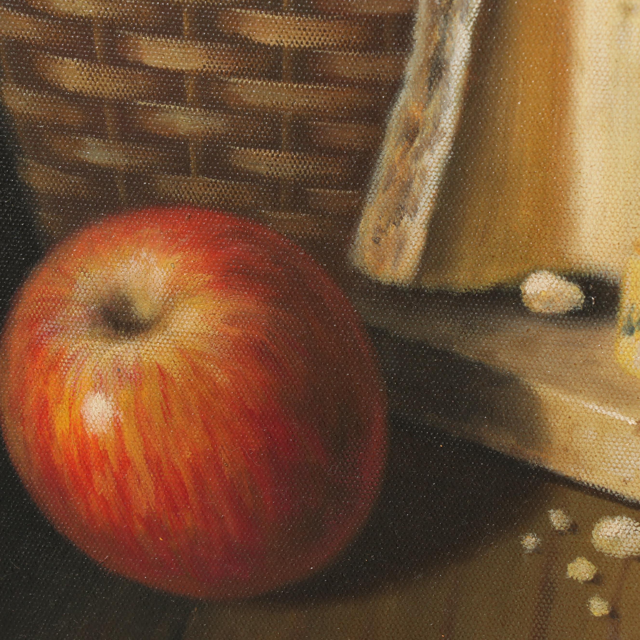 Late 20th Century Still Life Oil Painting