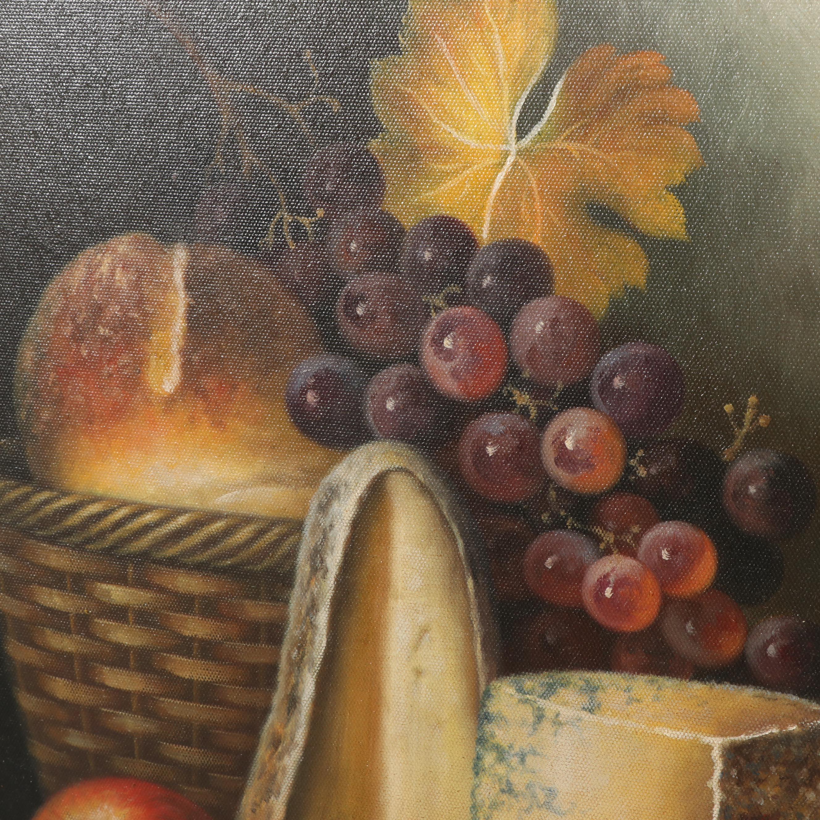 Late 20th Century Still Life Oil Painting
