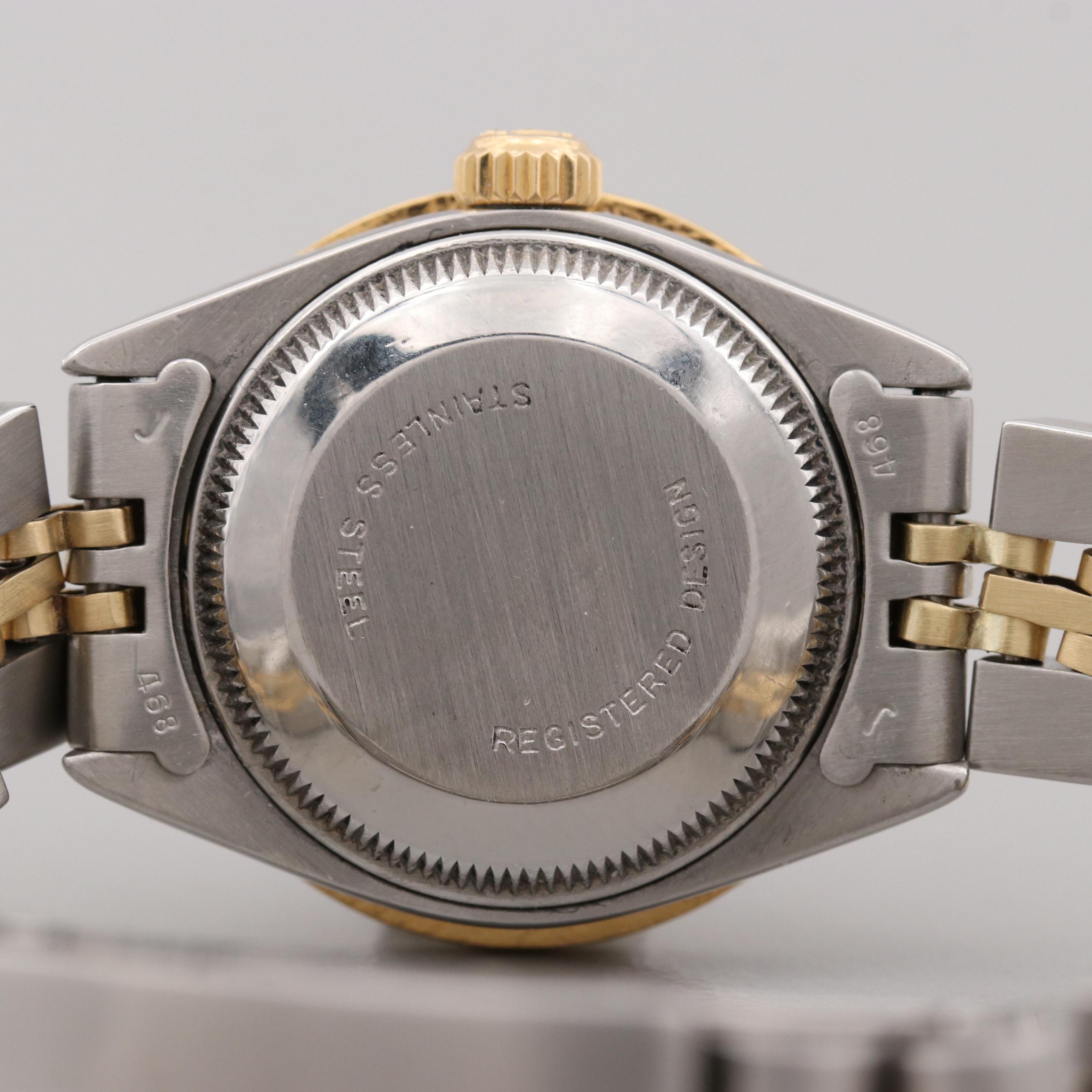 Rolex Datejust Two-Tone Watch With 1.05 CTW Diamond Bezel and Dial, 1981