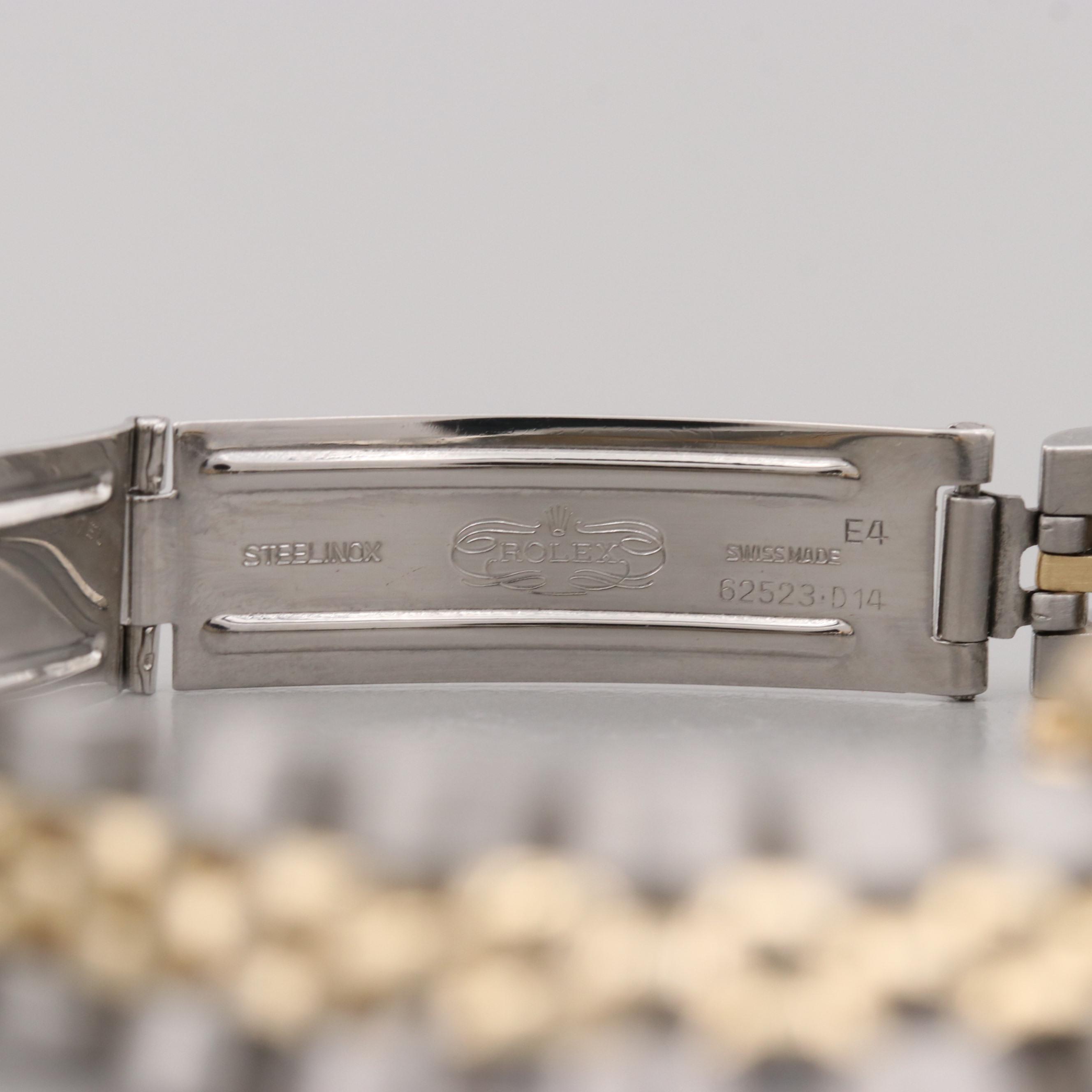 Rolex Datejust Two-Tone Watch With 1.05 CTW Diamond Bezel and Dial, 1981