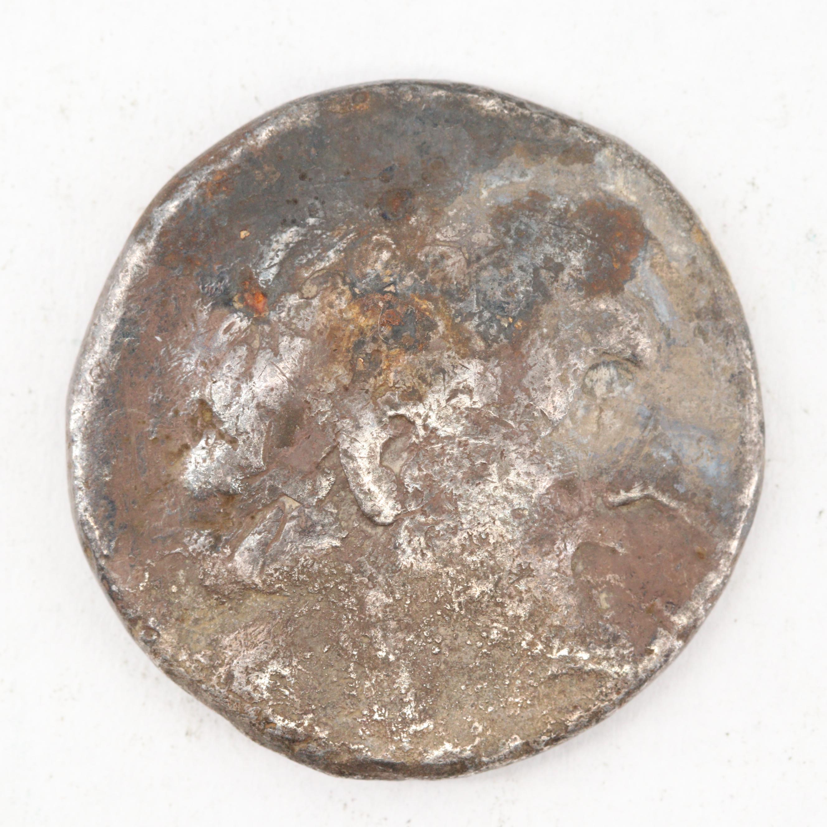 Ancient Biblical "Shekel of Tyre" Silver Coin of Phoenicia, Tyre, ca. 40 A.D.