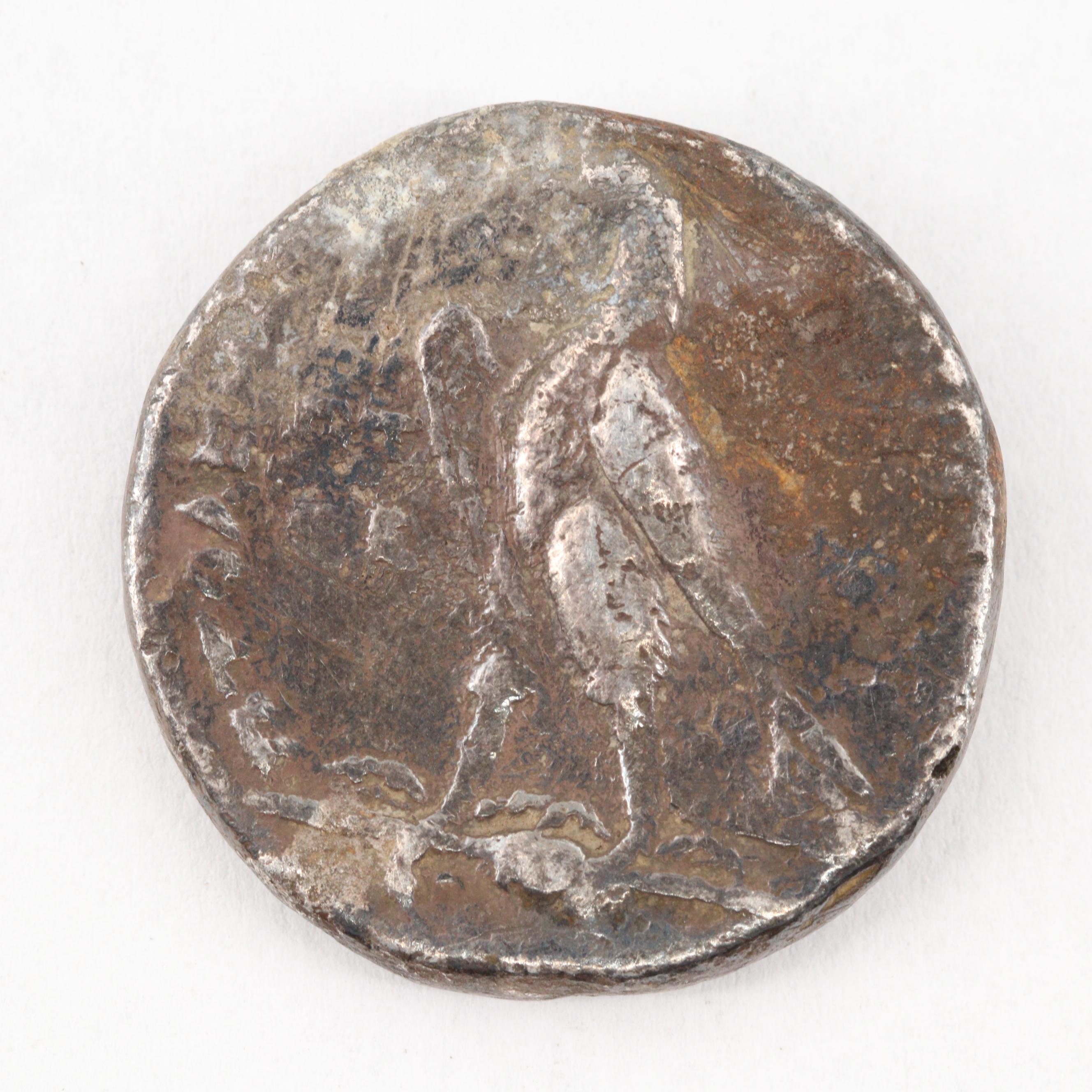 Ancient Biblical "Shekel of Tyre" Silver Coin of Phoenicia, Tyre, ca. 40 A.D.